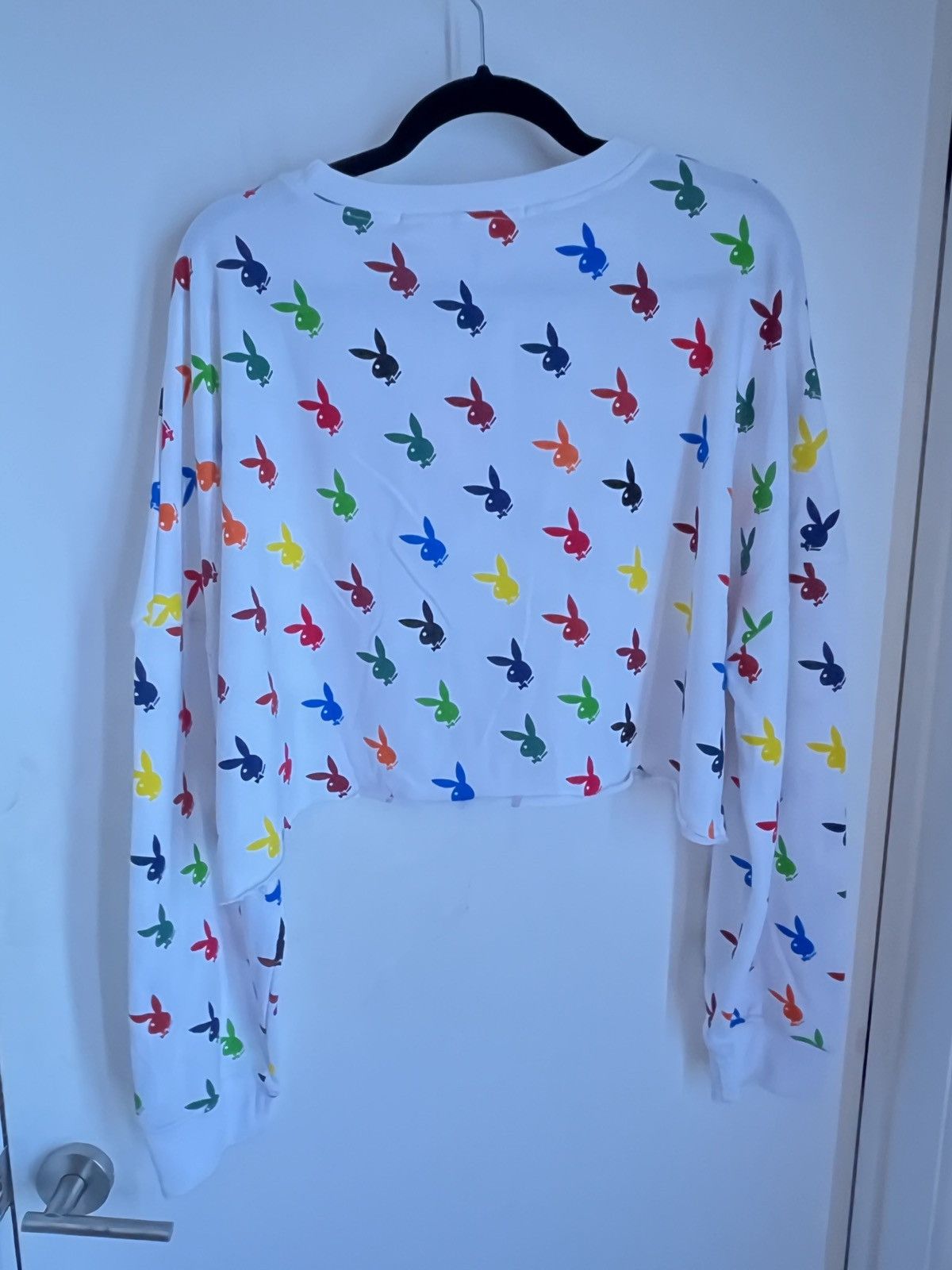 Playboy Playboy x Missguided Monogram Print Cropped Sweatshirt 12 Size XL / US 12-14 / IT 48-50 - 2 Thumbnail