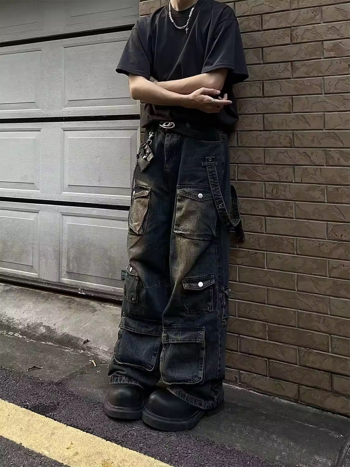 Jean × Vintage Straight Tube Washed Jeans Size US 28 / EU 44 - 4 Thumbnail