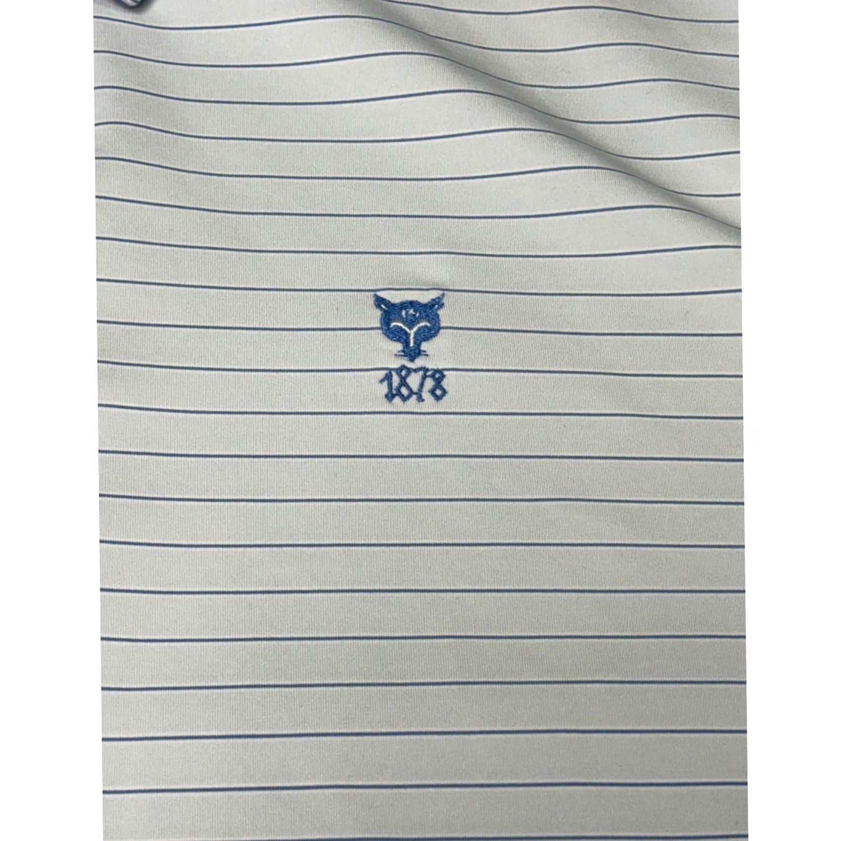 Peter Millar Peter Millar Polo Shirt Mens XL Striped Blue White St Elmo Club Short Sleeve Golf Moisture Wicking Size US XL / EU 56 / 4 - 2 Thumbnail