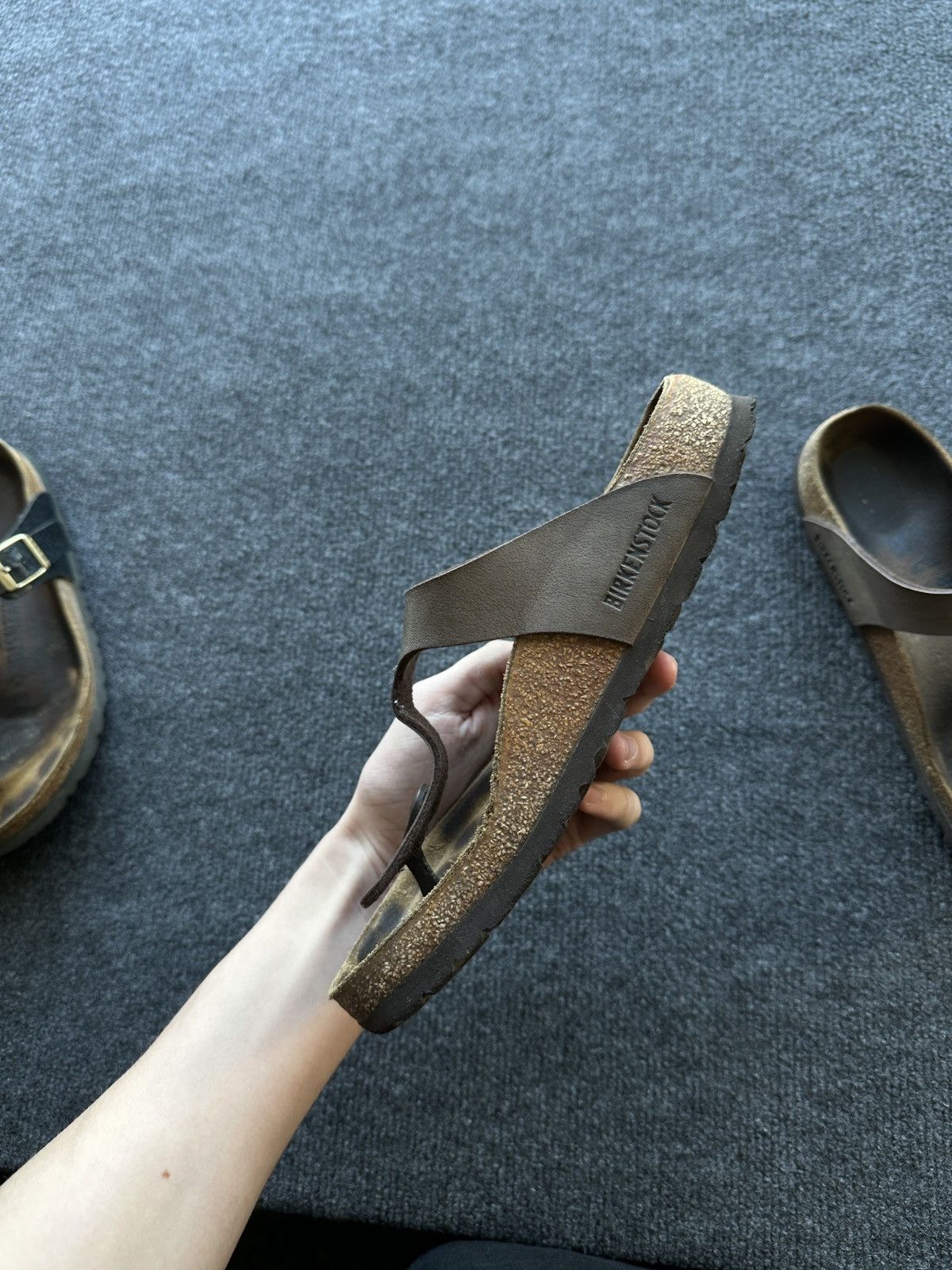 Birkenstock VNTG🚨 BIRKENSTOCK BROWN LUXURY Y2K RARE WOMEN SLIDES Size US 7 / IT 37 - 5 Thumbnail