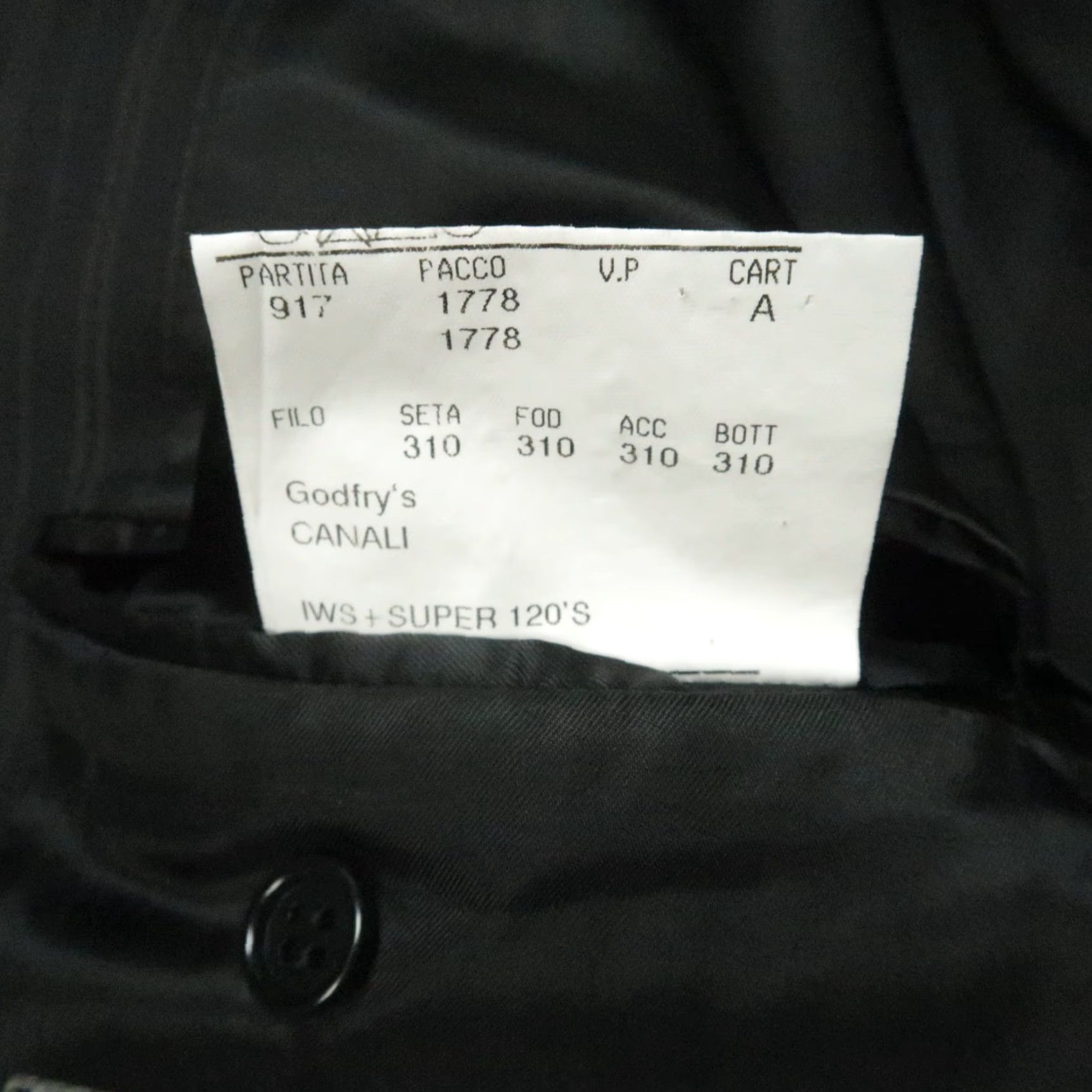 Canali Canali Blazer Mens Black 42R Wool Striped 2 Piece Notch Lapel Single-Breasted Formal Self/Euro 50R Italy Mens Size 42R - 6 Thumbnail