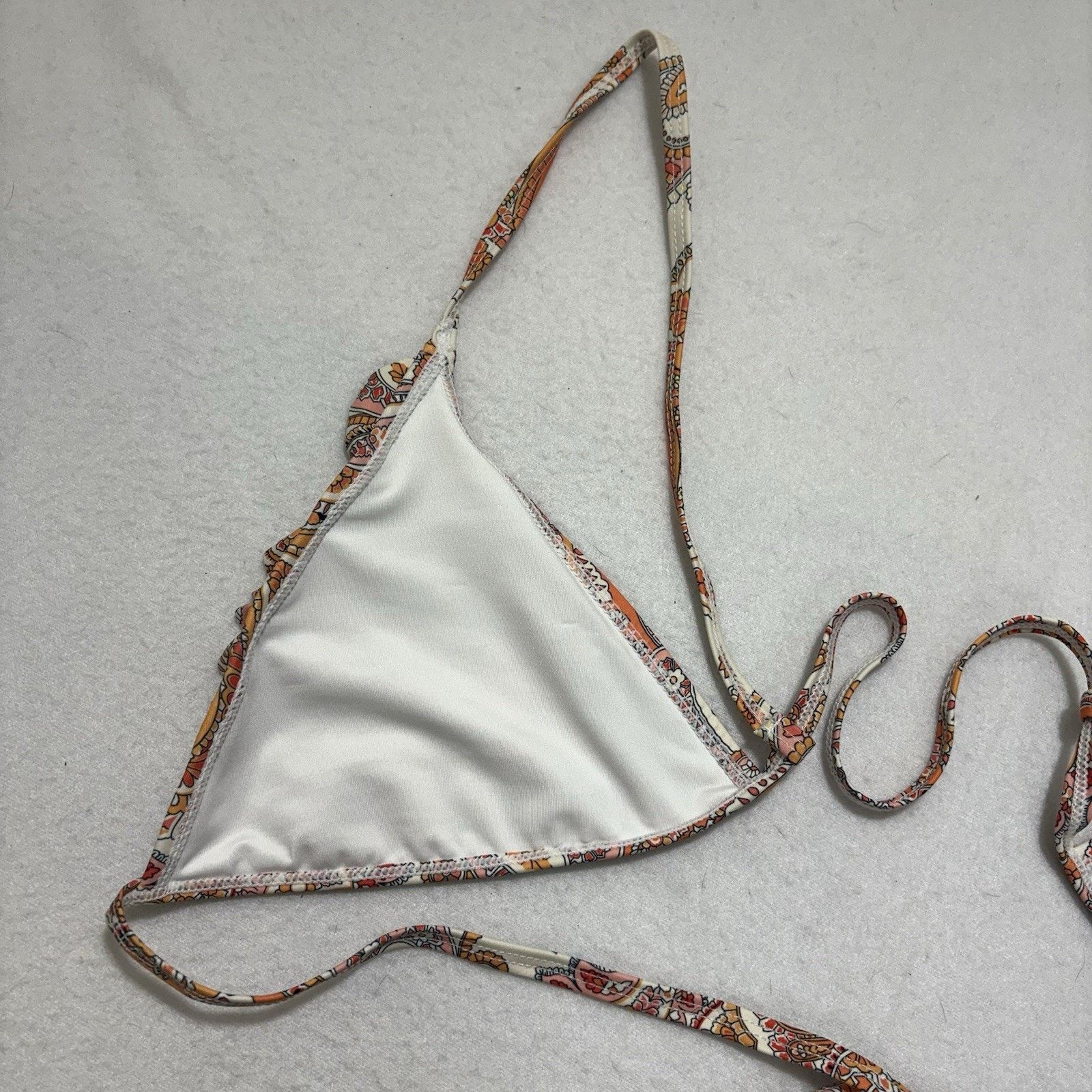 Nasty Gal Nasty Gal 10 Paisley Tie Front Bikini Top Swimwear Halter Size ONE SIZE - 10 Thumbnail