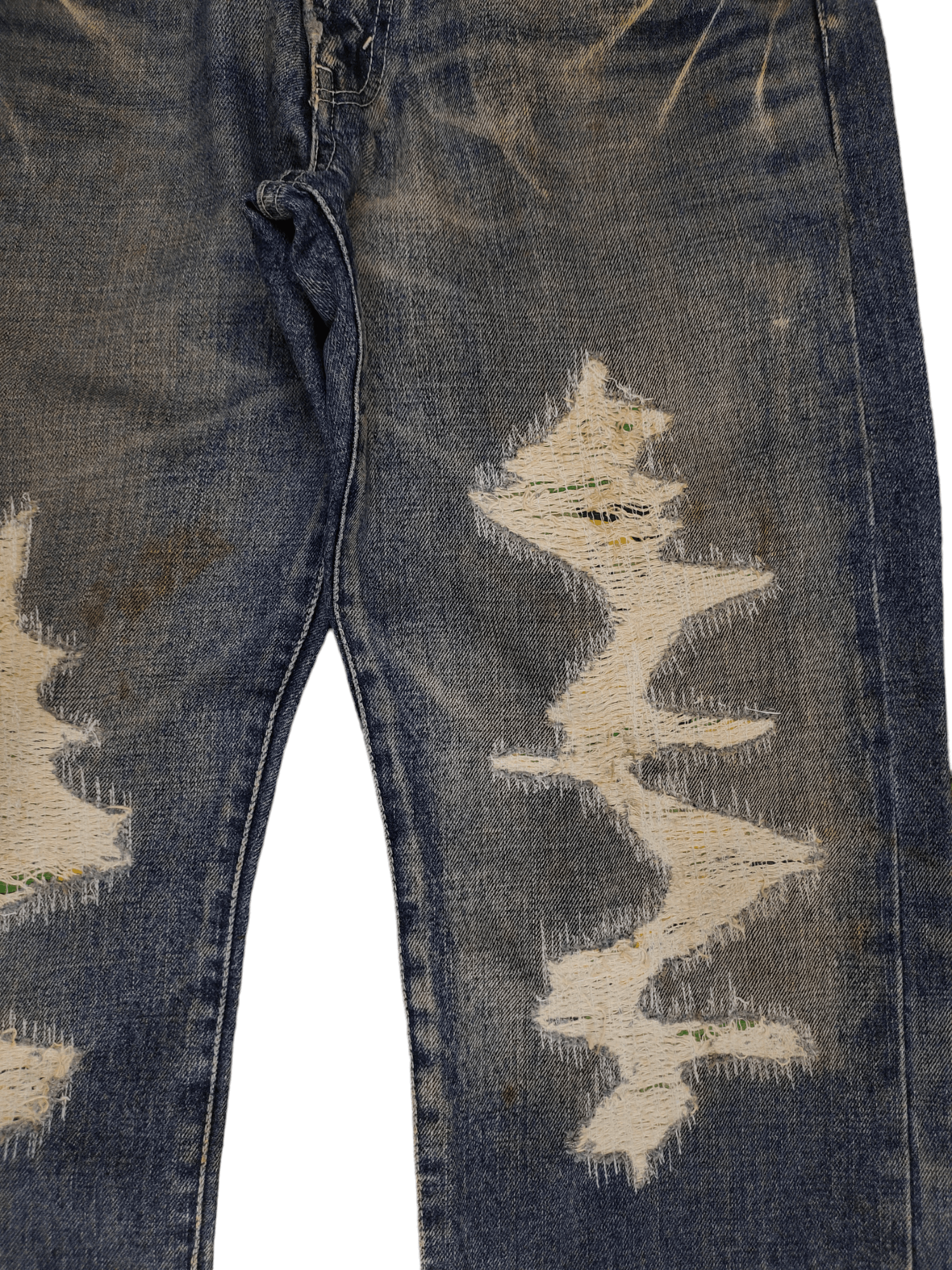 Kapital Vintage Andsuns Japan Clawmark Distress Repaired LooseJeans Size US 34 / EU 50 - 7 Thumbnail