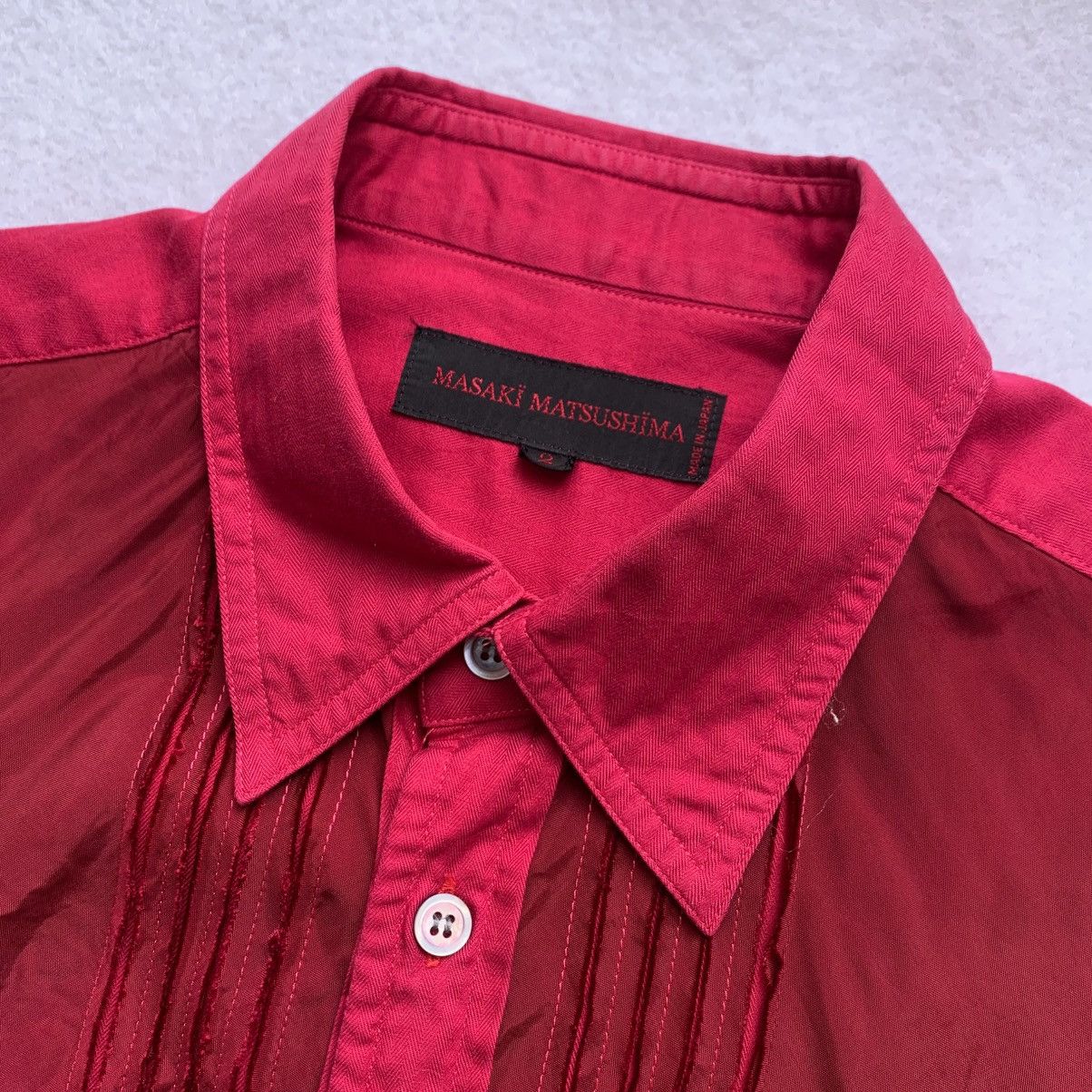 Masaki Matsushima 1990s Masaki Matsushima Front Satin Herringbone Button Shirt Size US M / EU 48-50 / 2 - 2 Thumbnail