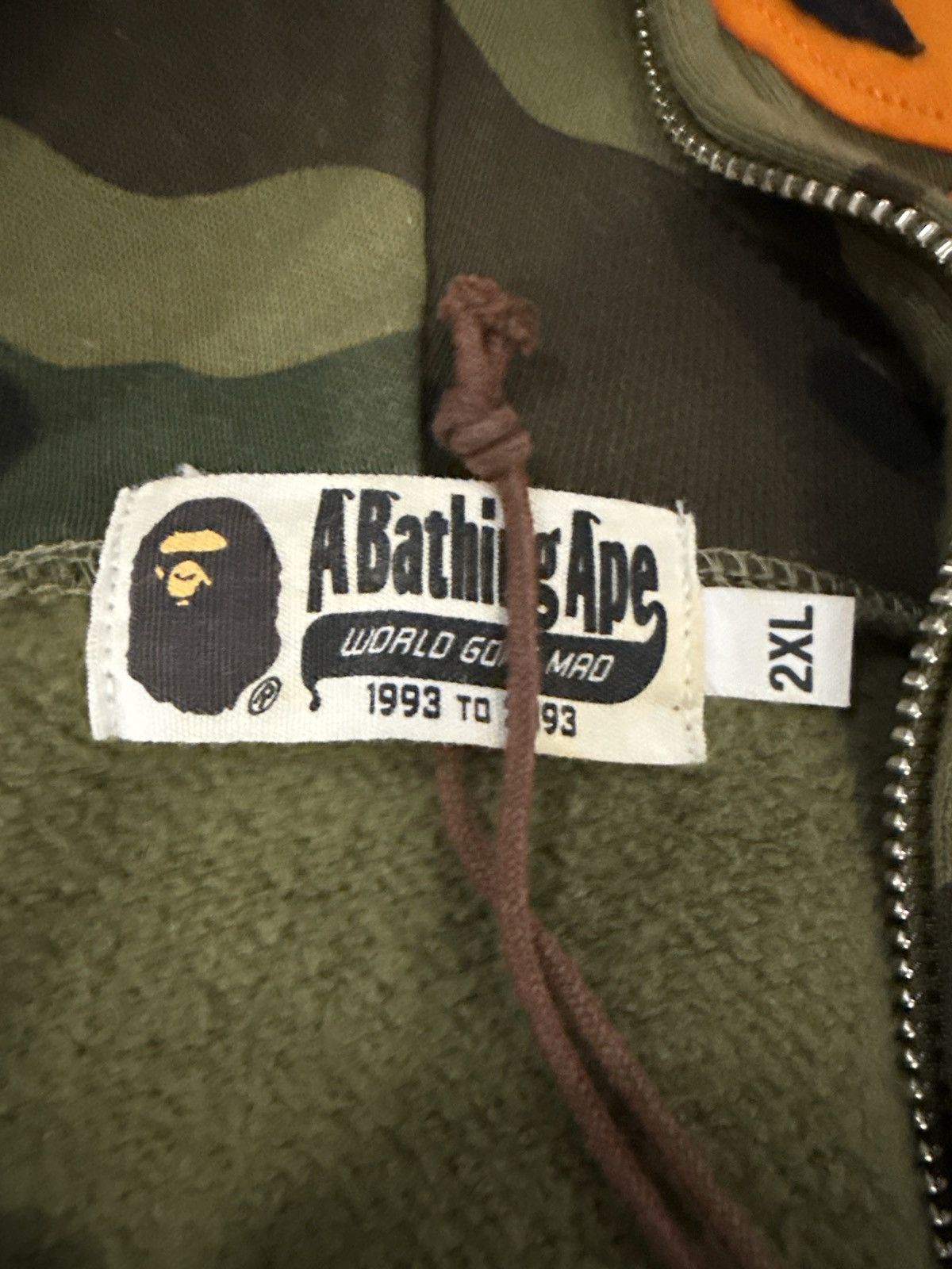 Bape Bape Tiger Hoodie Green Camo with Orange Size US XXL / EU 58 / 5 - 5 Thumbnail