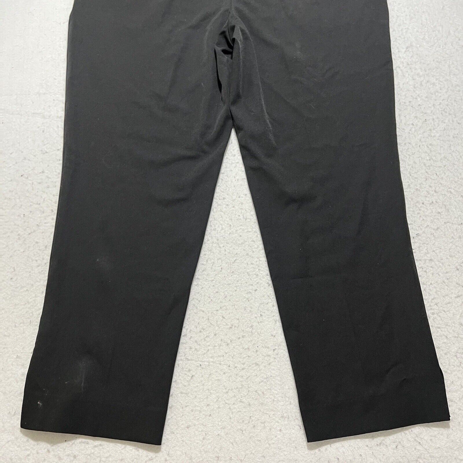 Worthington Worthington 14 (36x27) Flat Front Black Dress Pants Trousers Size 36" / US 14 / IT 50 - 8 Thumbnail