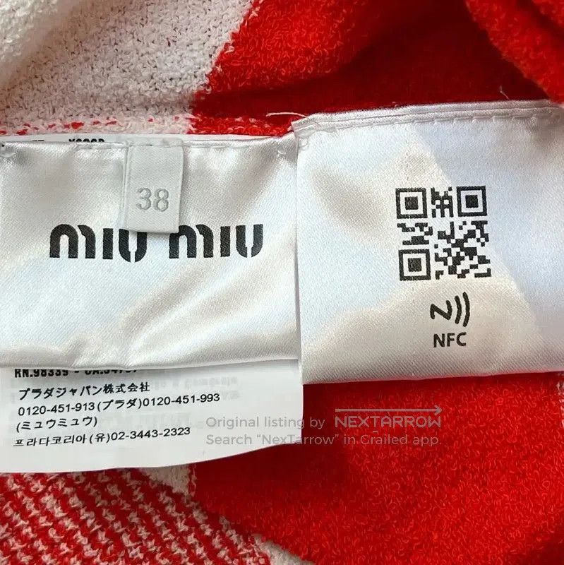 Miu Miu Miu Miu Short Sleeve Striped Top . Size M / US 6-8 / IT 42-44 - 6 Thumbnail