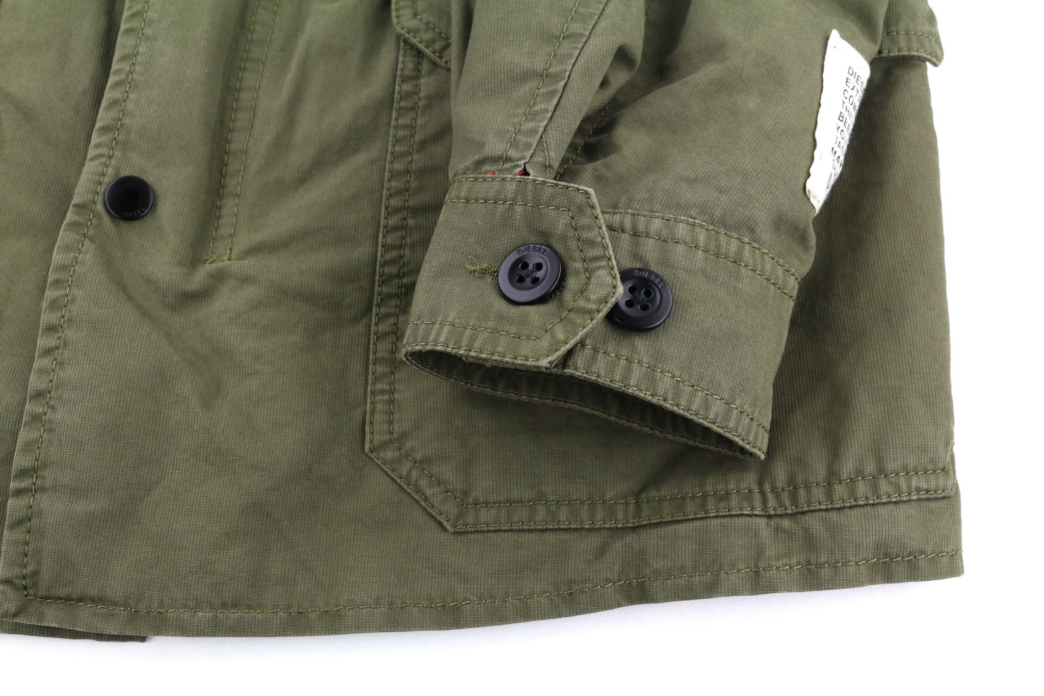 Diesel JAMEDE S Khaki Zip High Neck Drawstring Waist Jacket 81733 Size US S / EU 44-46 / 1 - 6 Thumbnail