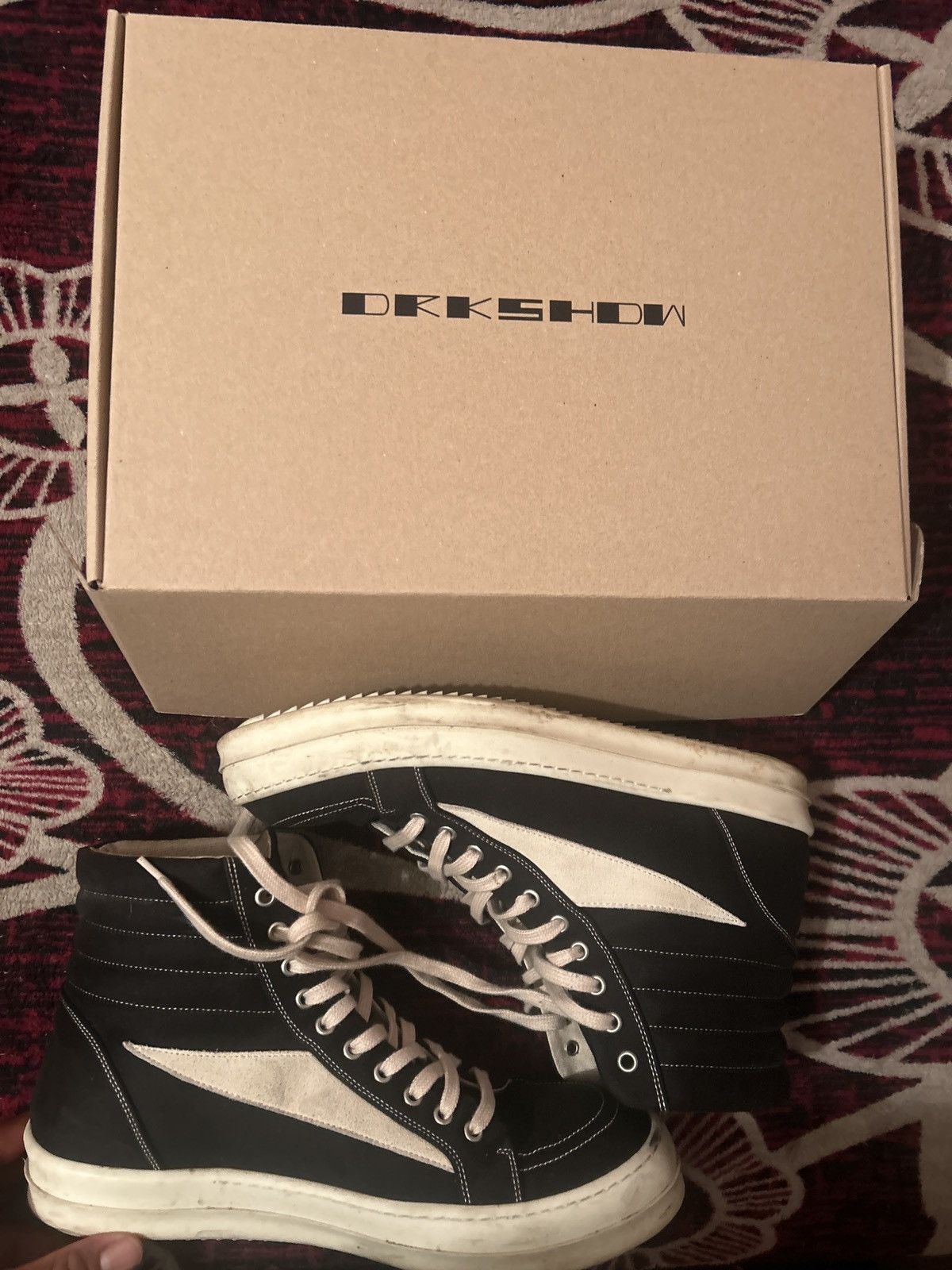 Rick Owens × Rick Owens Drkshdw Rick Owens x Rick Owens DRKSHDW Hightop Vintage Sneaker Size US 12 / EU 45 - 5 Thumbnail