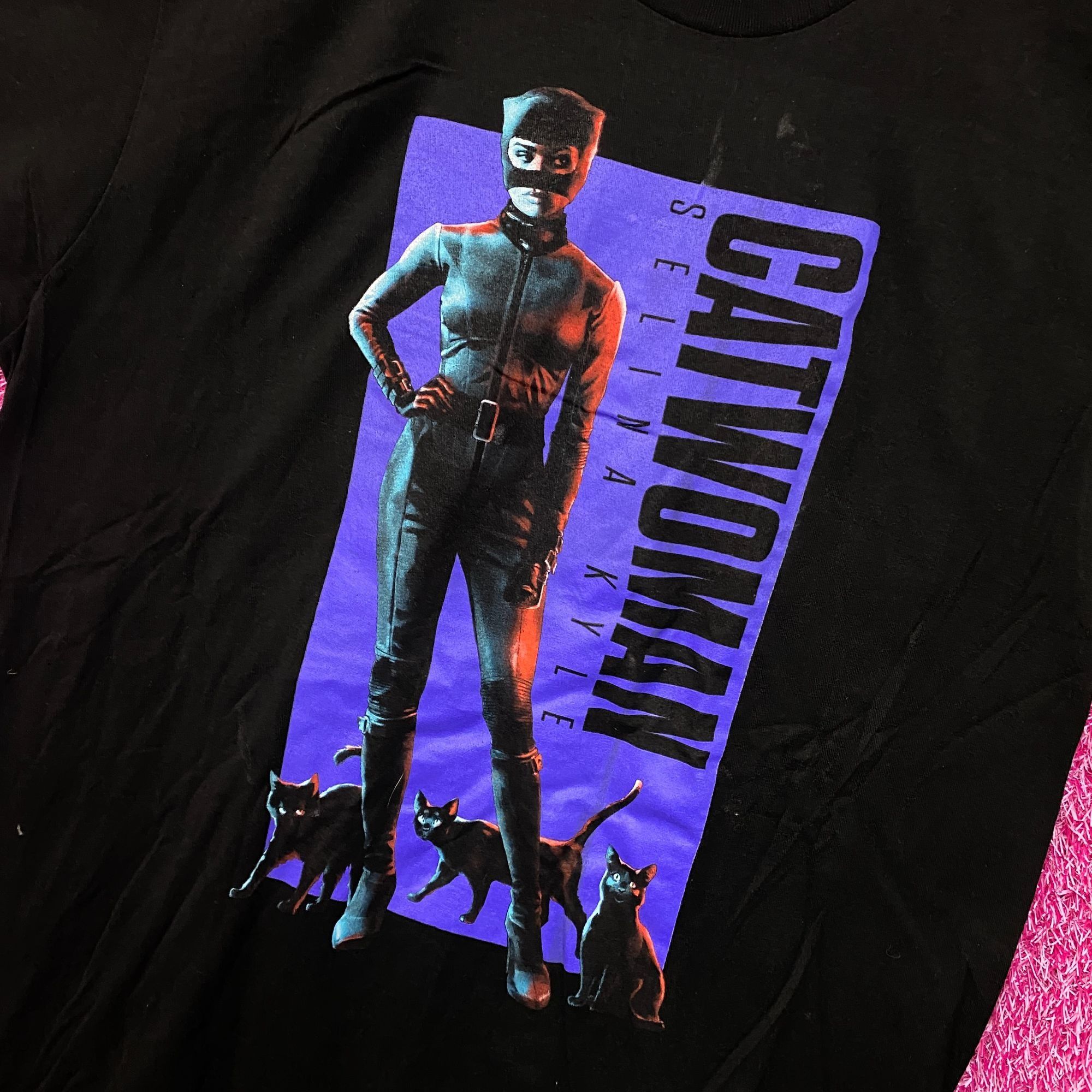 Vintage Selina Kyle Catwoman The Batman Movie Promo Poster Tee L Size US L / EU 52-54 / 3 - 4 Thumbnail