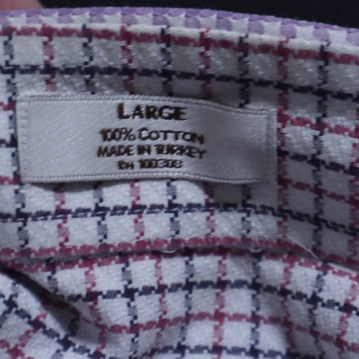 Peter Millar Peter Millar Shirt Purple Men L Check Button Down Textured Flip Cuff Cotton Size US L / EU 52-54 / 3 - 5 Thumbnail