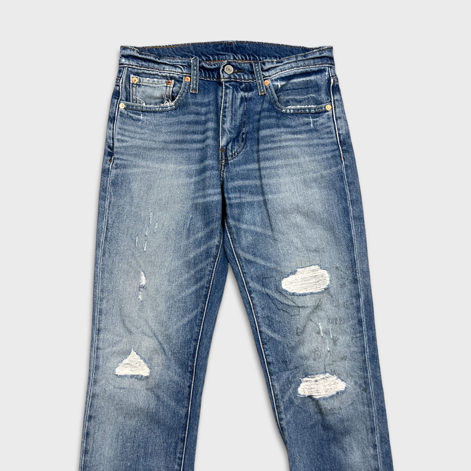 Levi's × Vintage Levi's 511 Jeans 30x31 Slim Fit Distressed Denim Pants Size US 30 / EU 46 - 2 Thumbnail