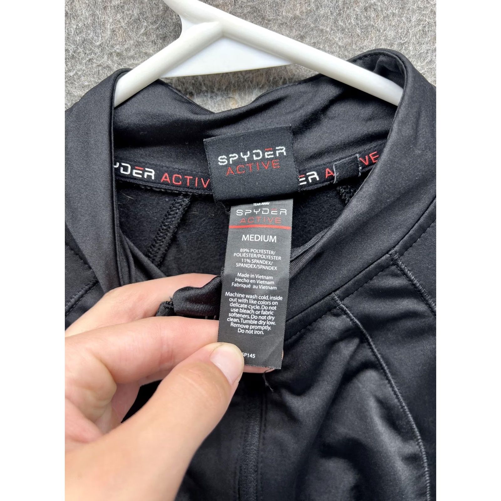 Spyder Spyder Active Pullover Womens Medium Black 1/4 Zip Long Sleeve Performance Top Shirt Womens M Black 90% Polyester 10% Spandex Activewear 4 Seasons Size M / US 6-8 / IT 42-44 - 7 Thumbnail