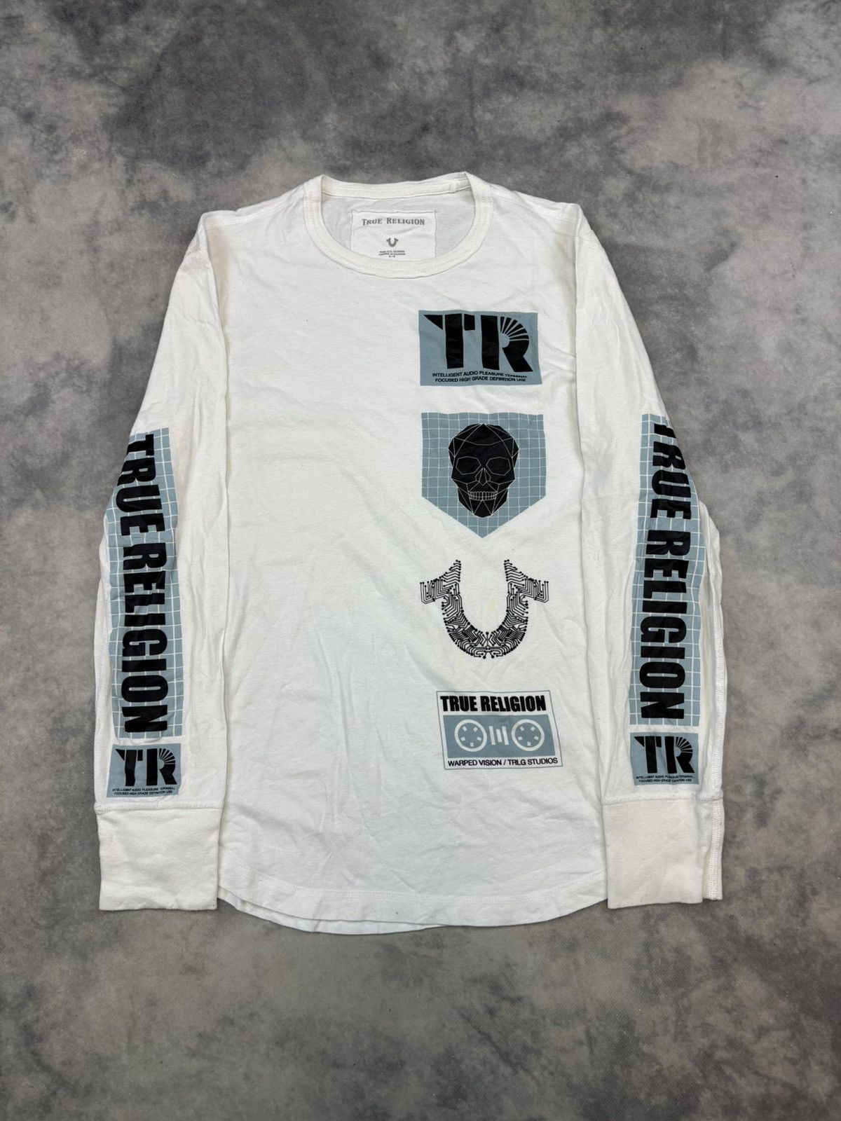 Affliction True Religion Skull longsleeve t shirt graphic opium white Size US M / EU 48-50 / 2 - 1 Thumbnail