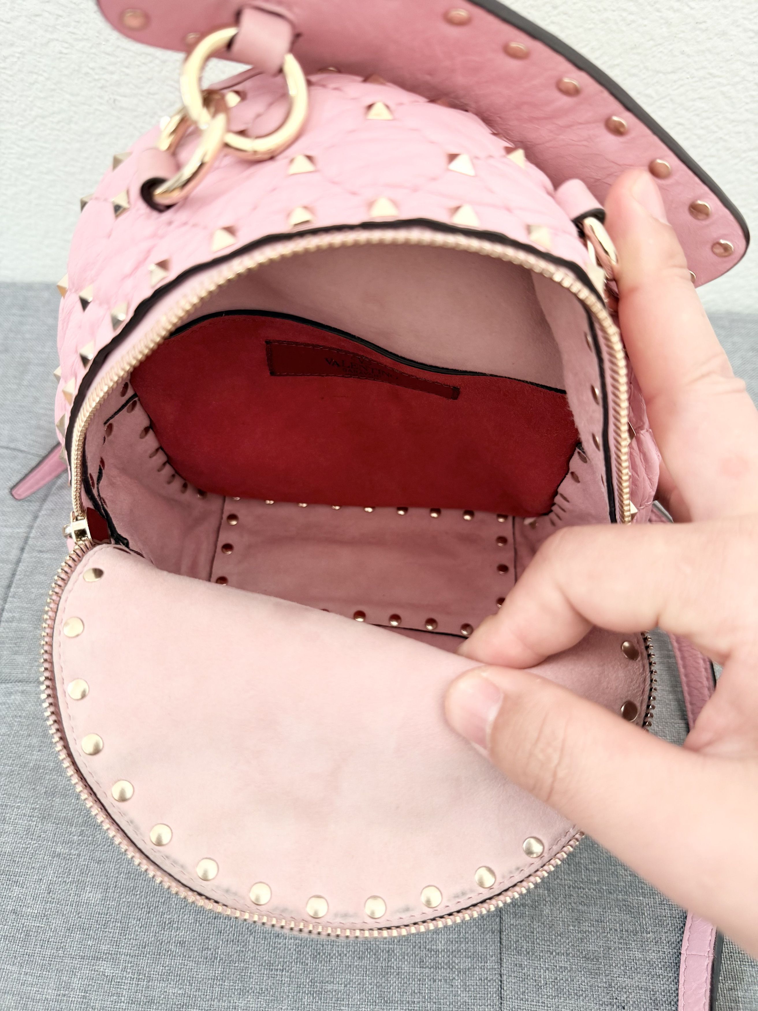 Other Authentic Valentino Rockstud Pink Mini Backpack Size ONE SIZE - 10 Thumbnail