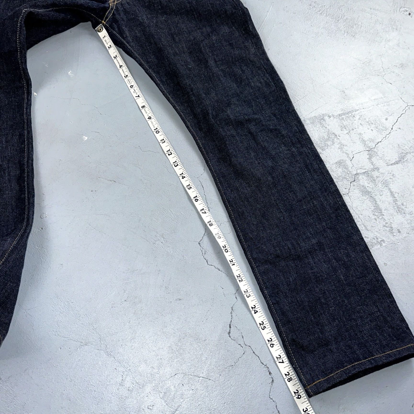Vintage RRL Men's Slim Fit Blue Denim Jeans 31x32 Dark Selvedge Cowboy USA Size US 31 - 5 Thumbnail
