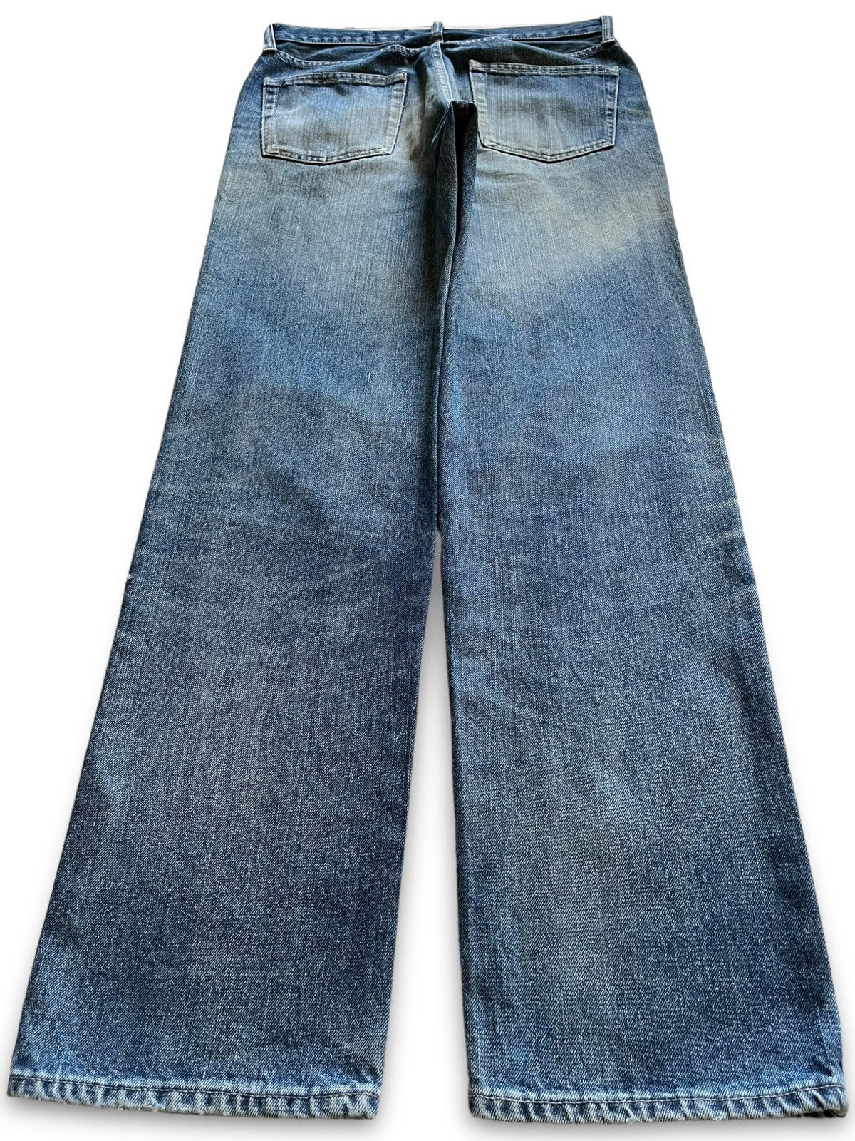 Uniqlo SALES🔥Vintage Uniqlo Faded Wash Style Distress Loose Jeans Size US 31 - 2 Thumbnail