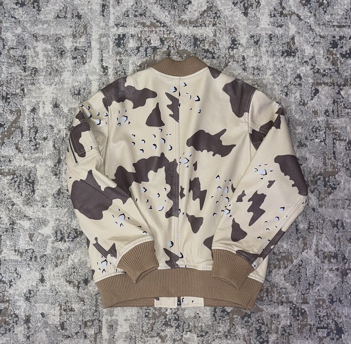 Supreme Supreme Desert Camo Leather Jacket Size US M / EU 48-50 / 2 - 2 Thumbnail
