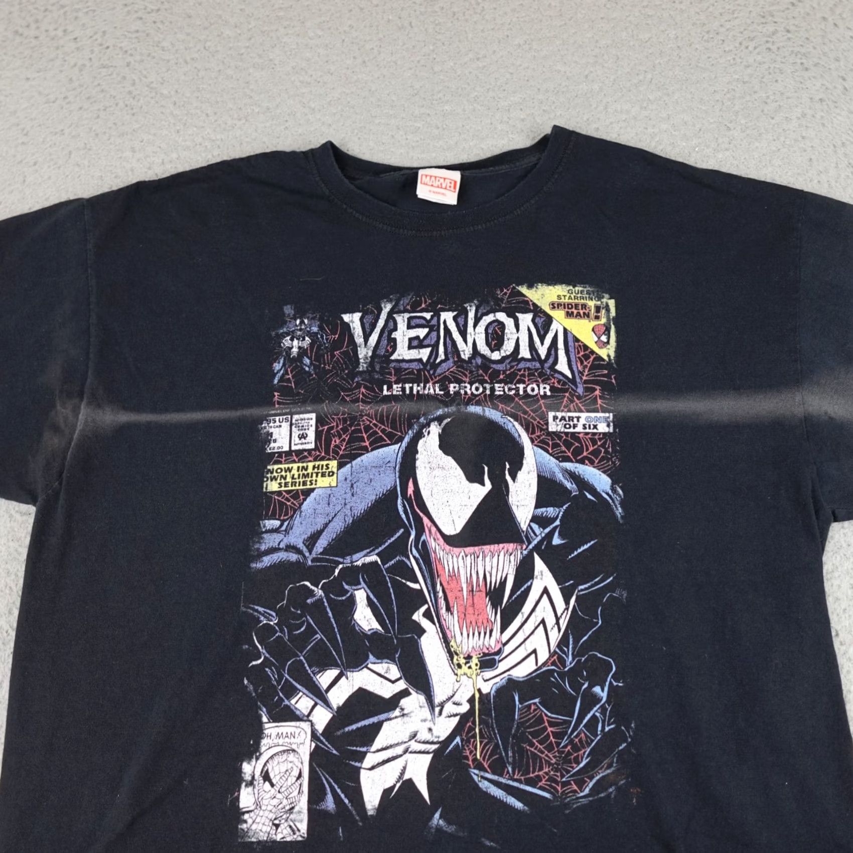 Vintage Venom Shirt Marvel Mens XL Black Graphic Short Sleeve Comic Tee Size US XL / EU 56 / 4 - 4 Thumbnail