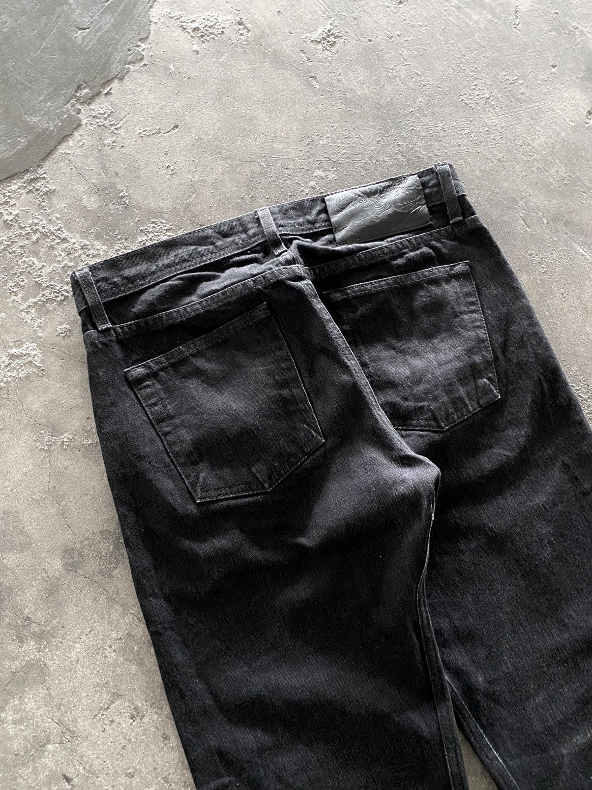 Naked & Famous Naked & famous weird guy solid black selvedge Size US 31 - 11 Thumbnail