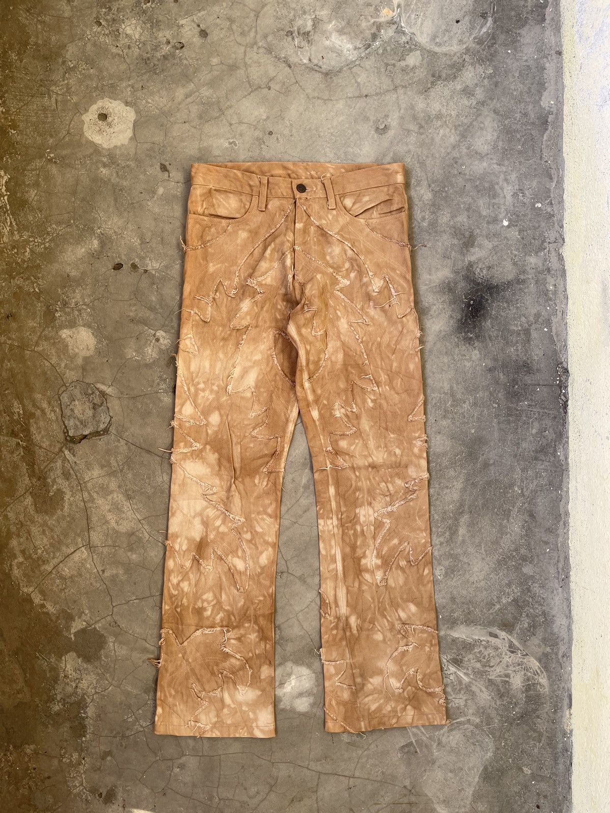 Yasuyuki Ishii Vintage Yoshiyuki Konishi Distressed Patch Cut Art Jeans A6 Size US 30 / EU 46 - 2 Thumbnail