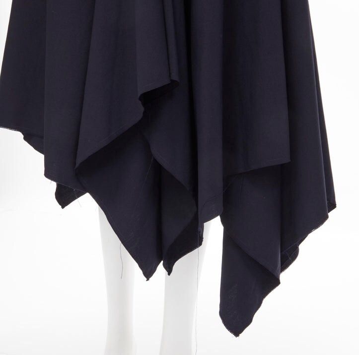 Comme des Garcons Distressed zipper trimmed draped raw handkerchief skirt Size 30" / US 8 / IT 44 - 8 Thumbnail