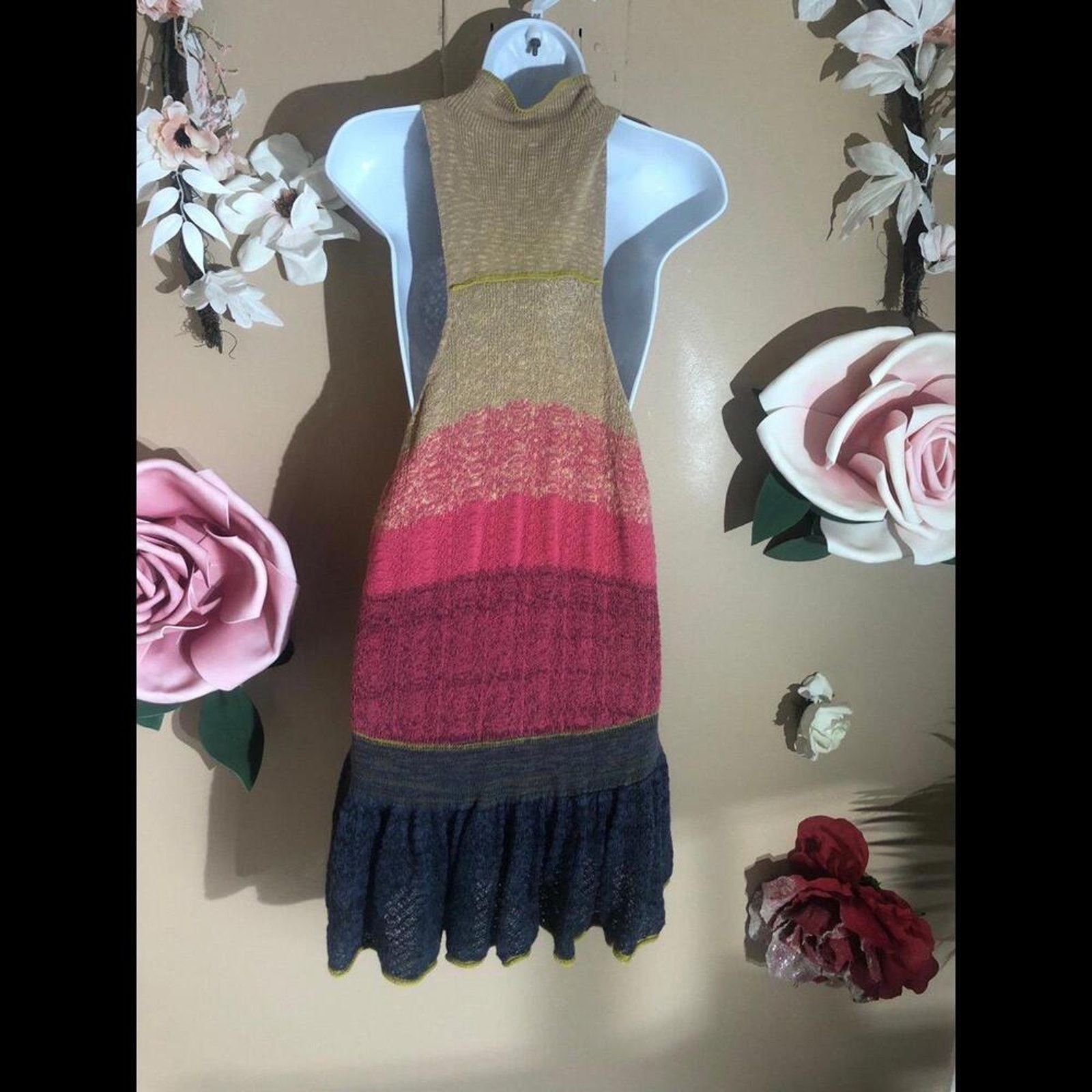 Free People Free people multicolored dress deep open sides Size S / US 4 / IT 40 - 4 Thumbnail
