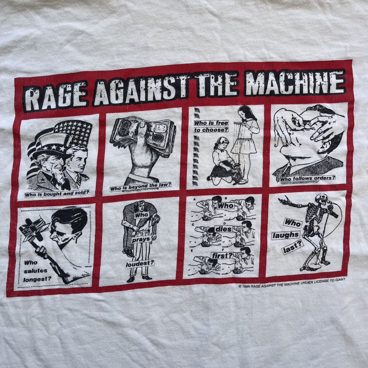 Barbara Kruger Vintage Rage Against The Machine Barbara Evil LA Band Shirt Size US L / EU 52-54 / 3 - 2 Thumbnail