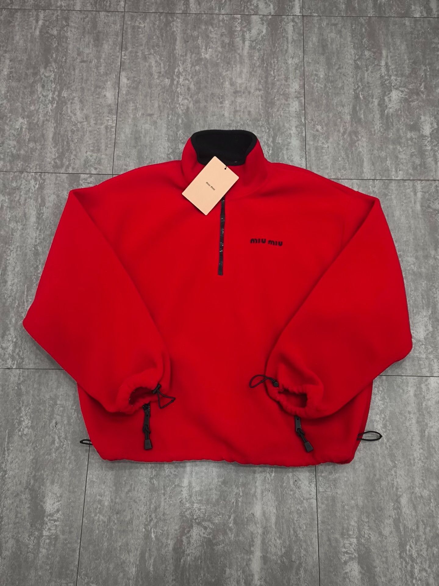Miu Miu Miu Miu Fleece Red Hoodie XS Women Size XS / US 0-2 / IT 36-38 - 1 Thumbnail
