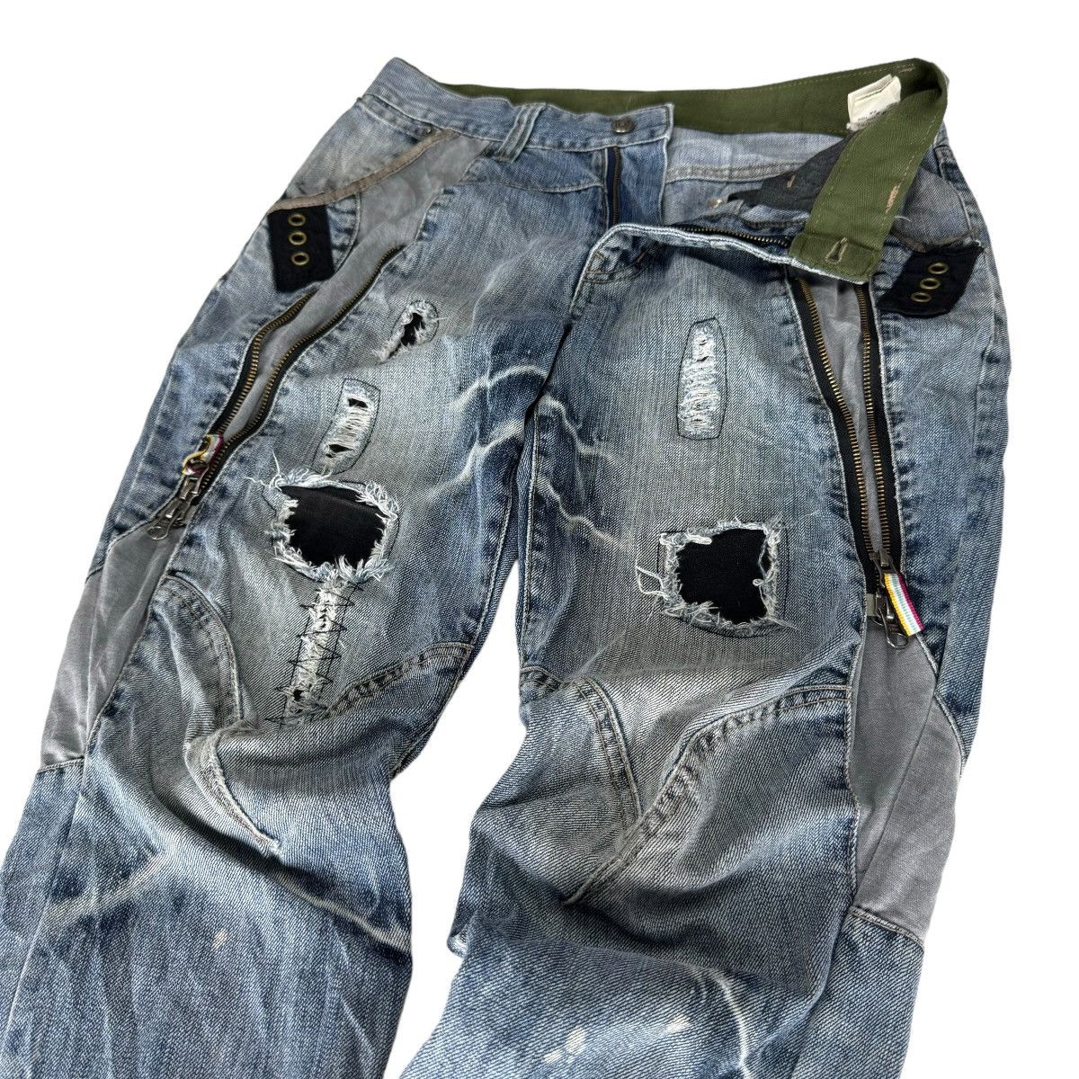 PPFM ❄️PPFM PATCHWORK JAPAN GOTHIC PUNK DENIM JEANS PANTS Size US 32 / EU 48 - 9 Thumbnail