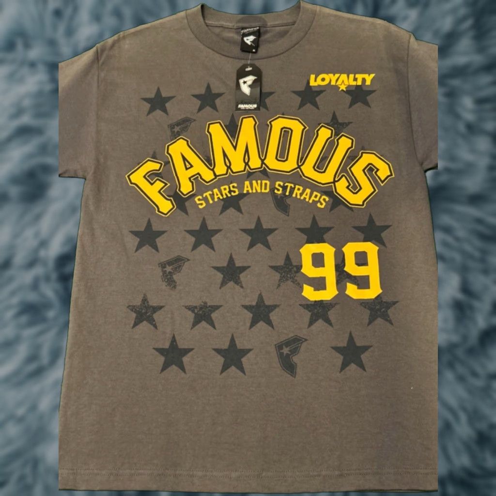 Barker VINTAGE Famous Stars & Straps Stars Loyalty Shirt Mens M Gray NWT Travis Barker Modern Y2K Grunge Hip Hop Punk Music Shirt Mens M Size US M / EU 48-50 / 2 - 1 Thumbnail