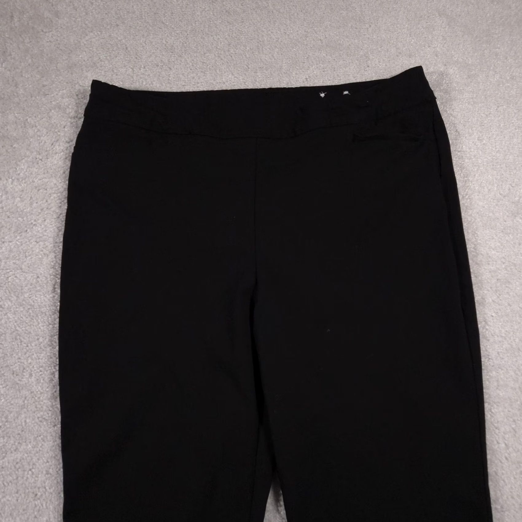 Vintage Chico's Pants Womens 14R Black Stretch Pull On Ankle Career Cropped Office Pants Size 36" / US 14 / IT 50 - 3 Thumbnail