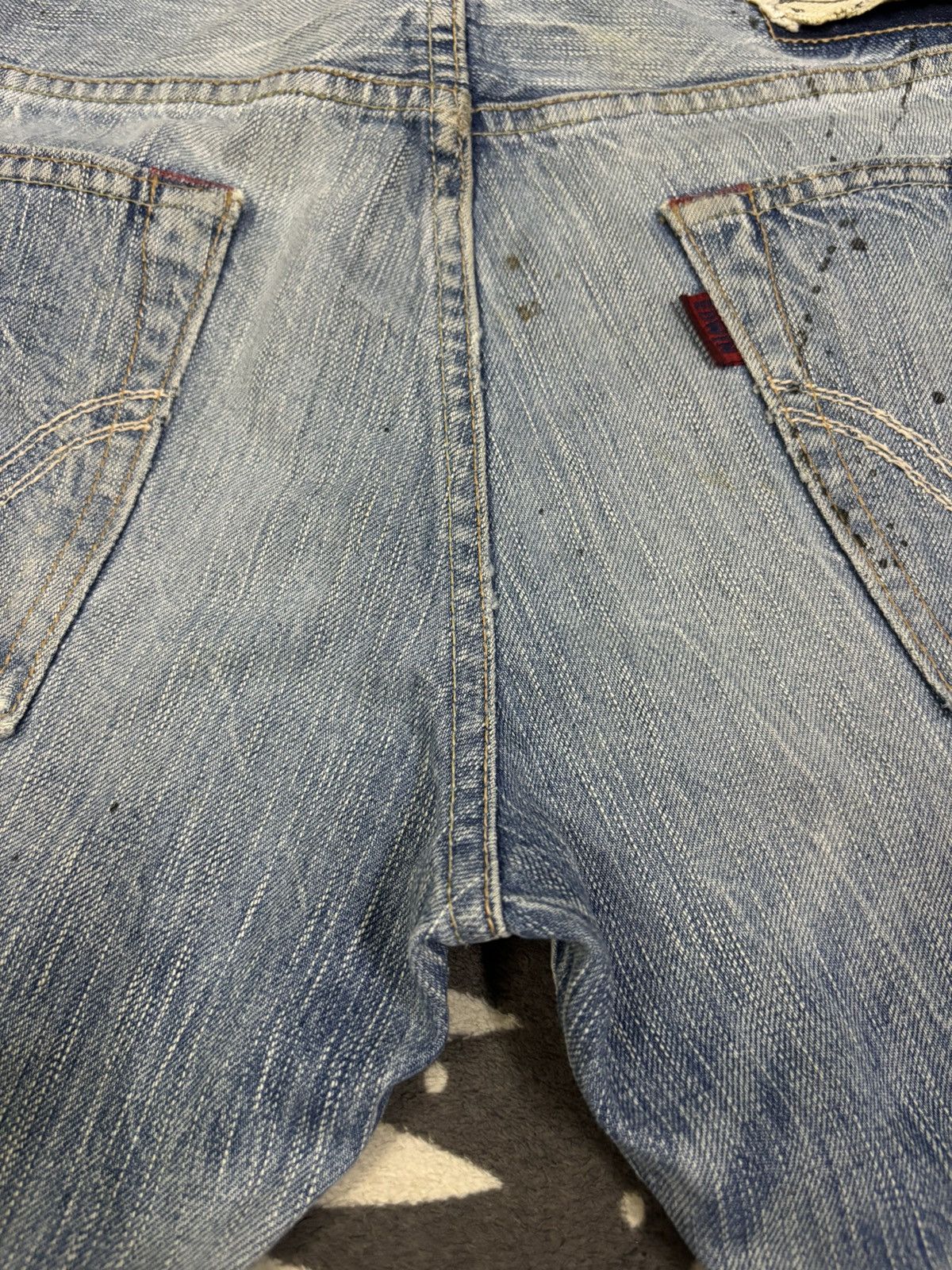 Edwin Edwin 503 Blue Trip Paint Splatter Distressed Grunge Jeans Size US 32 / EU 48 - 12 Thumbnail