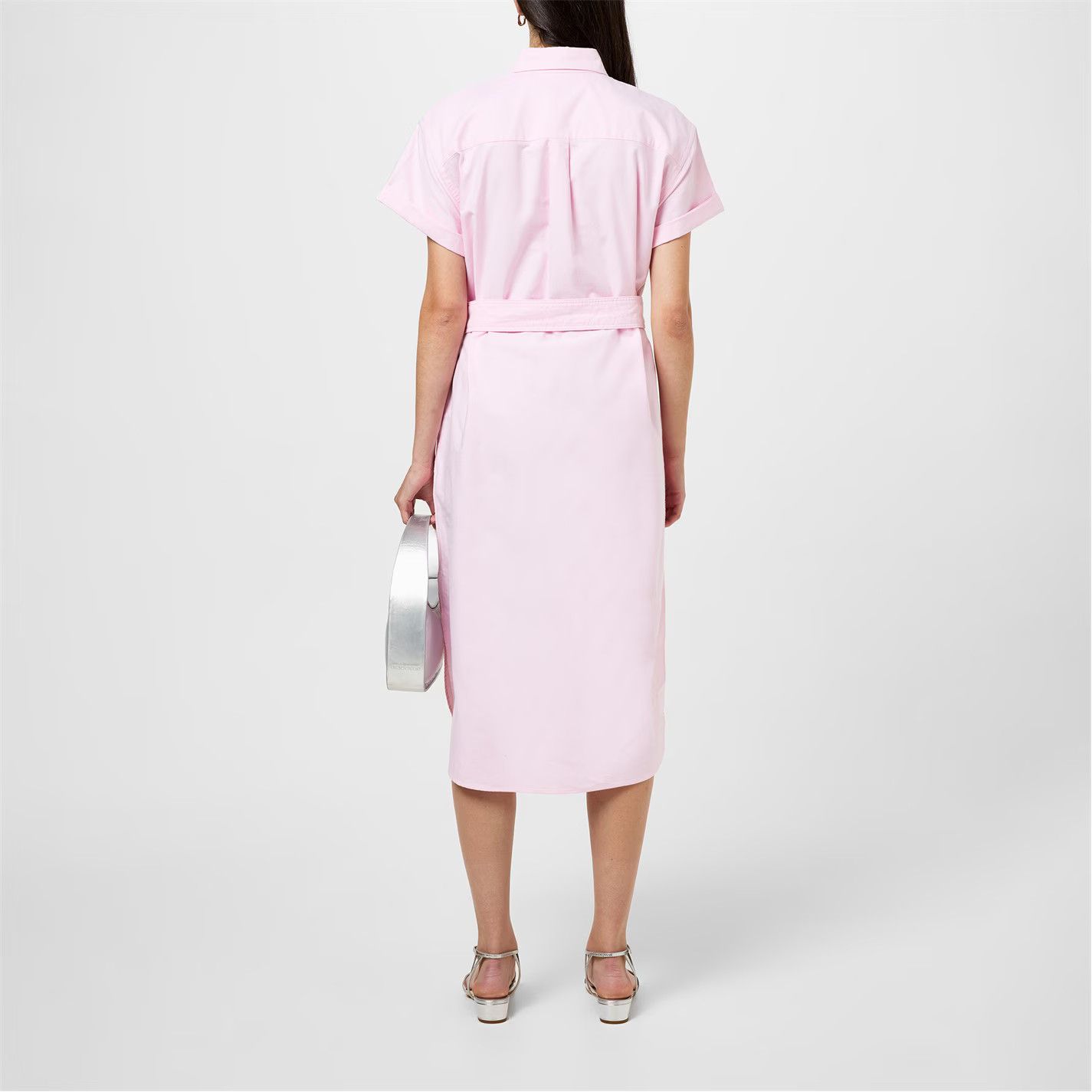 Polo Ralph Lauren o1g2r1mq0825 Belted Short-Sleeve Oxford Shirtdress Bath Pink Size L / US 10 / IT 46 - 4 Thumbnail