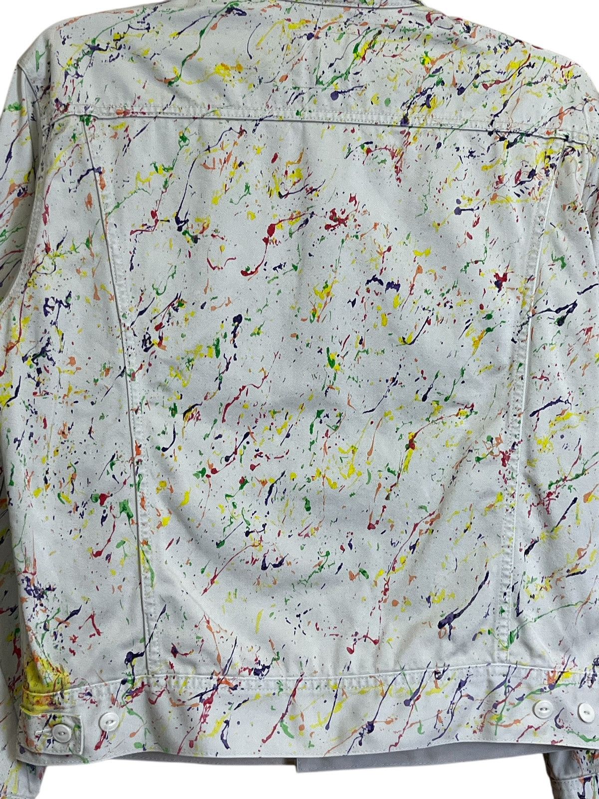Japanese Brand VINTAGE EDWIN X LEE CUSTOM PAINT SPLATTER TRUCKER JACKET Size US L / EU 52-54 / 3 - 4 Thumbnail