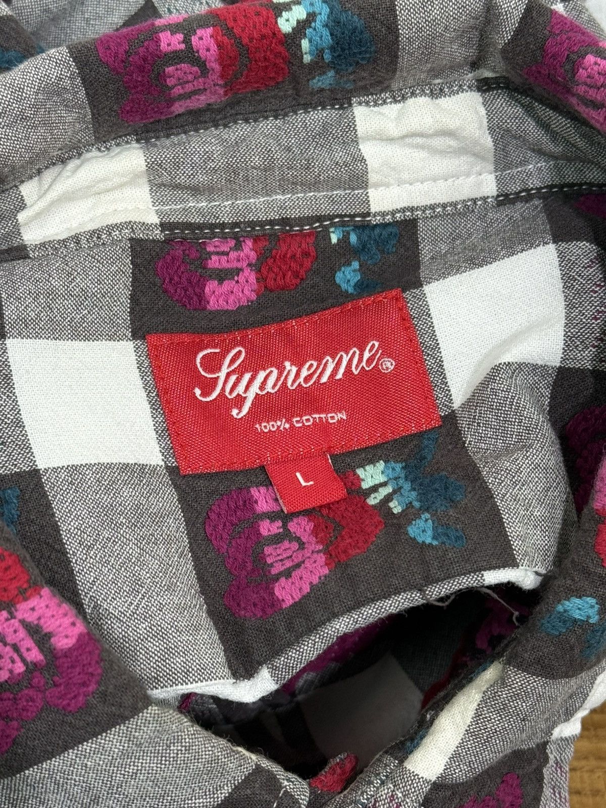 Supreme Supreme Rose Buffalo Plaid Shirt SS19 Long Sleeve Size L Size US L / EU 52-54 / 3 - 8 Thumbnail