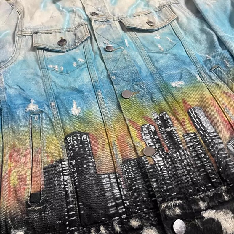 Amiri Amiri 19SS Vintage Airbrush Hollywood Trucker Jacket Size US M / EU 48-50 / 2 - 3 Thumbnail