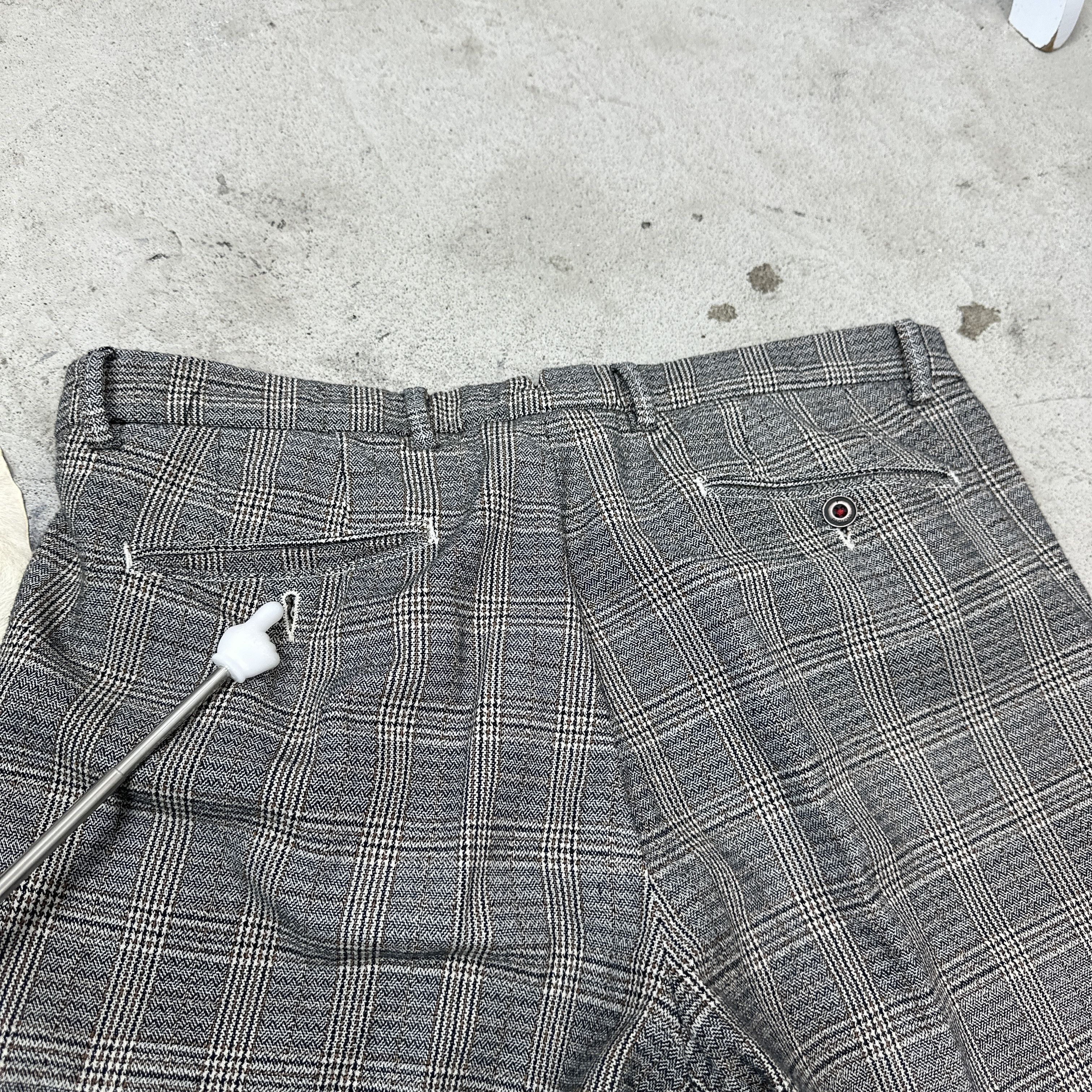 Paoloni Vintage Tartan Classy Paolini Sartorial Italian Pants 00s Size US 35 - 8 Thumbnail