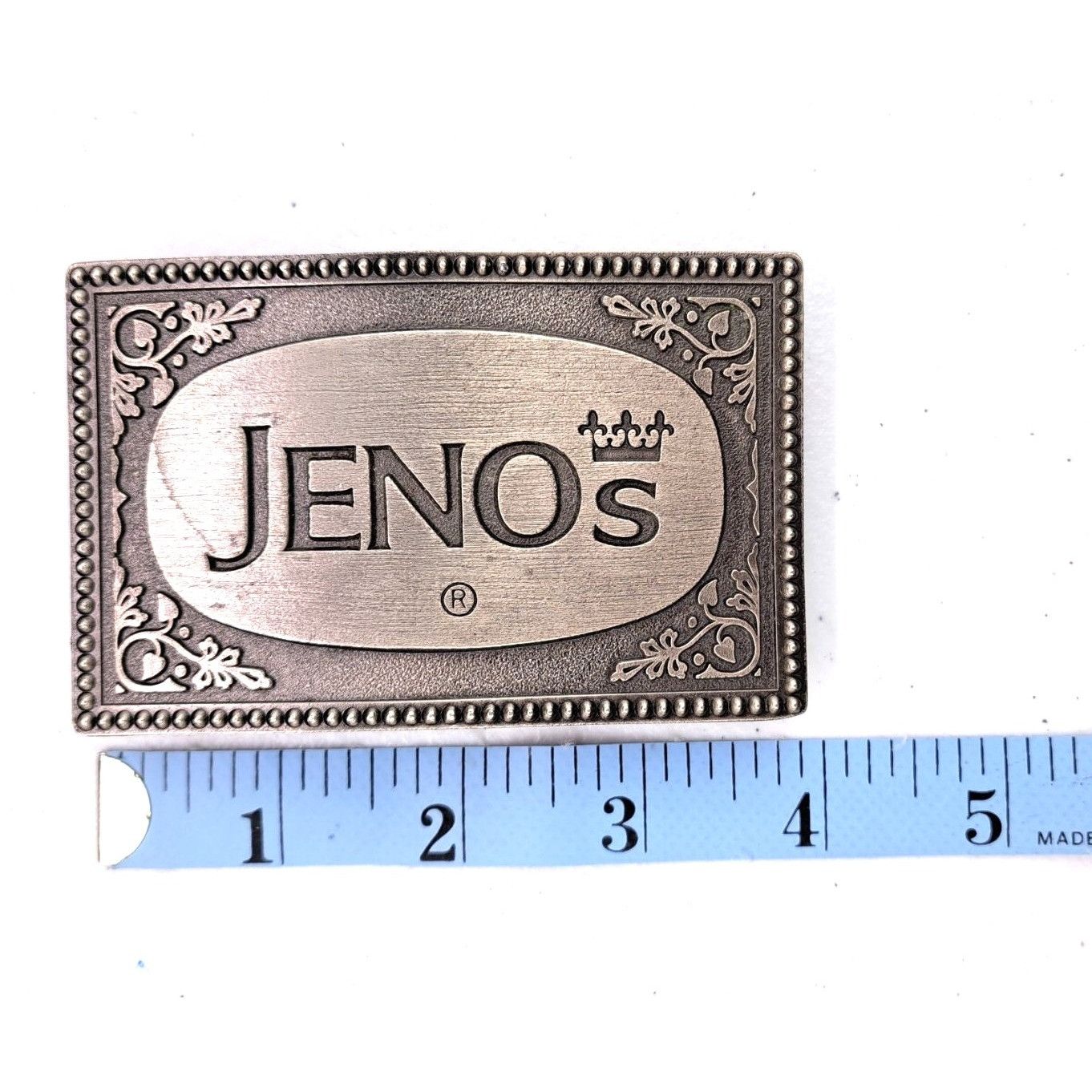 Vintage Vintage Jeno's Pizza Metal Belt Buckle Snack Food Lewis Size ONE SIZE - 6 Thumbnail