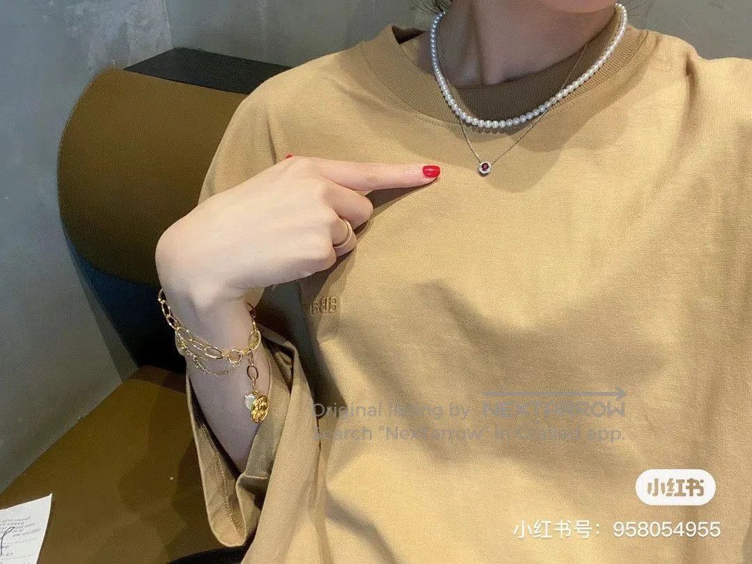Balenciaga beige balenciaga t-shirt with logo embroidery. Size US XS / EU 42 / 0 - 4 Thumbnail