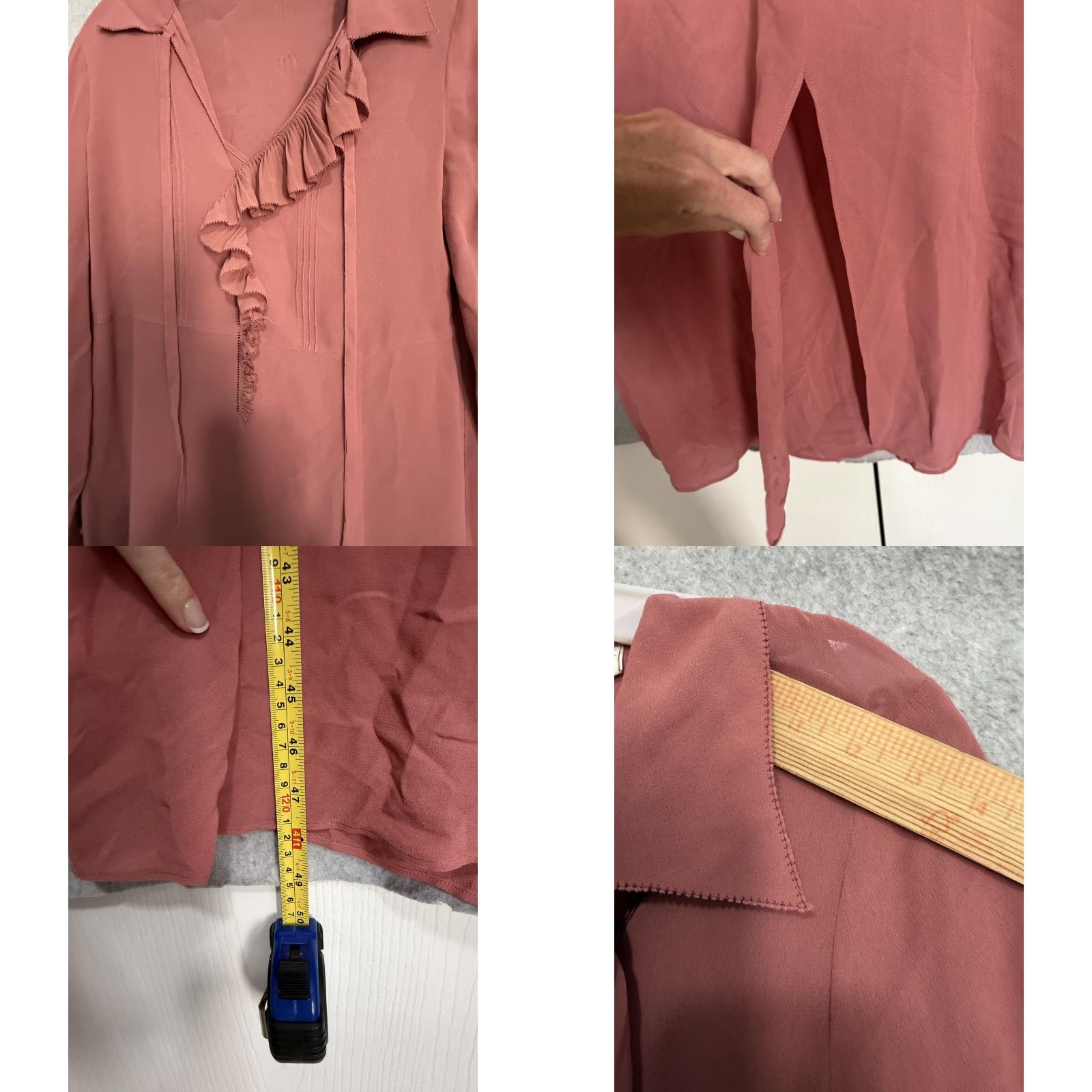 Ted Baker Ted Baker Faithiy Dress Womens 1 Pink Ruffle Tie Neck Maxi Long Sleeve Lined Size XS / US 0-2 / IT 36-38 - 8 Thumbnail