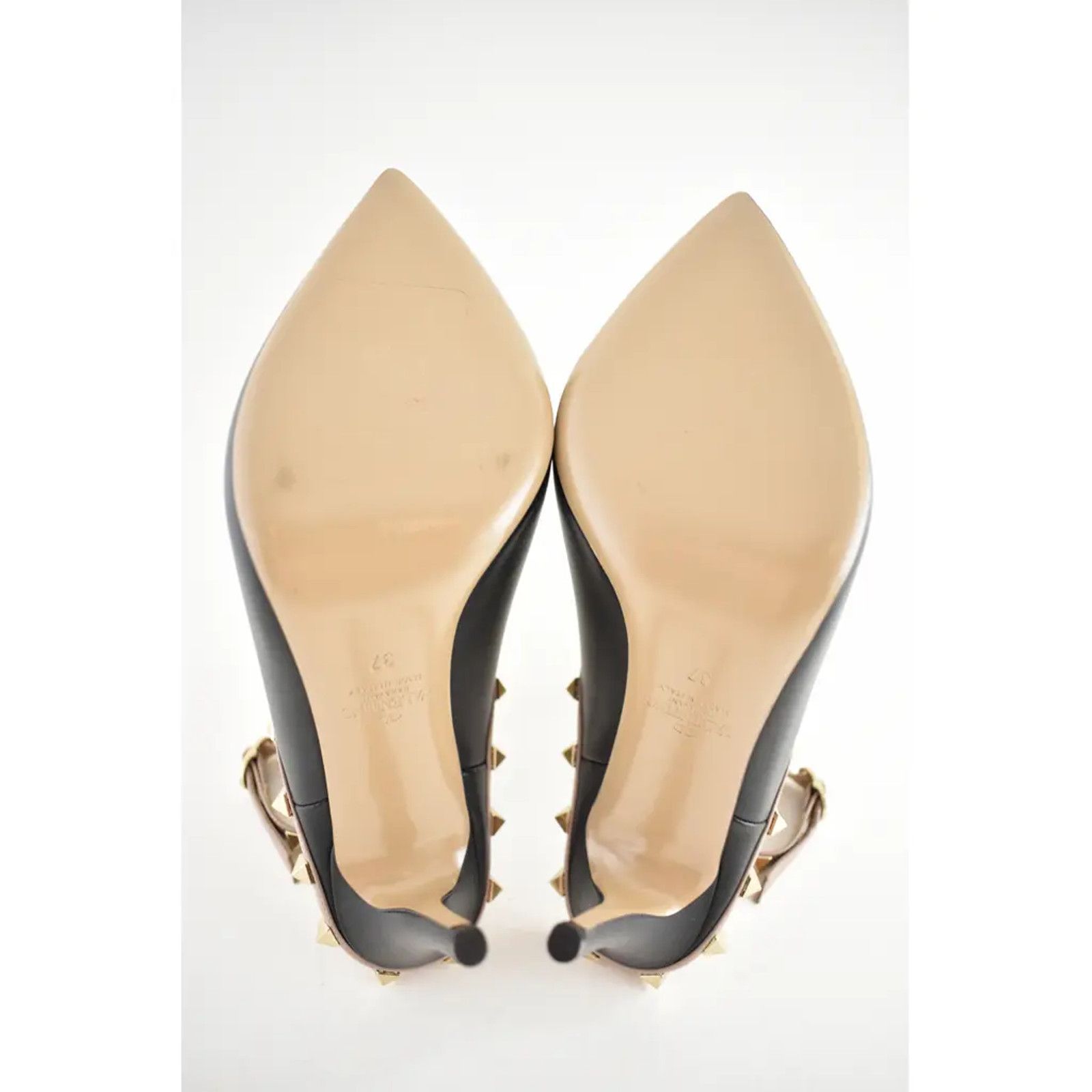 Valentino Rockstud Leather Stud Ankle Strap Heel Bootie Boot Pump 37 Size US 7 / IT 37 - 12 Thumbnail