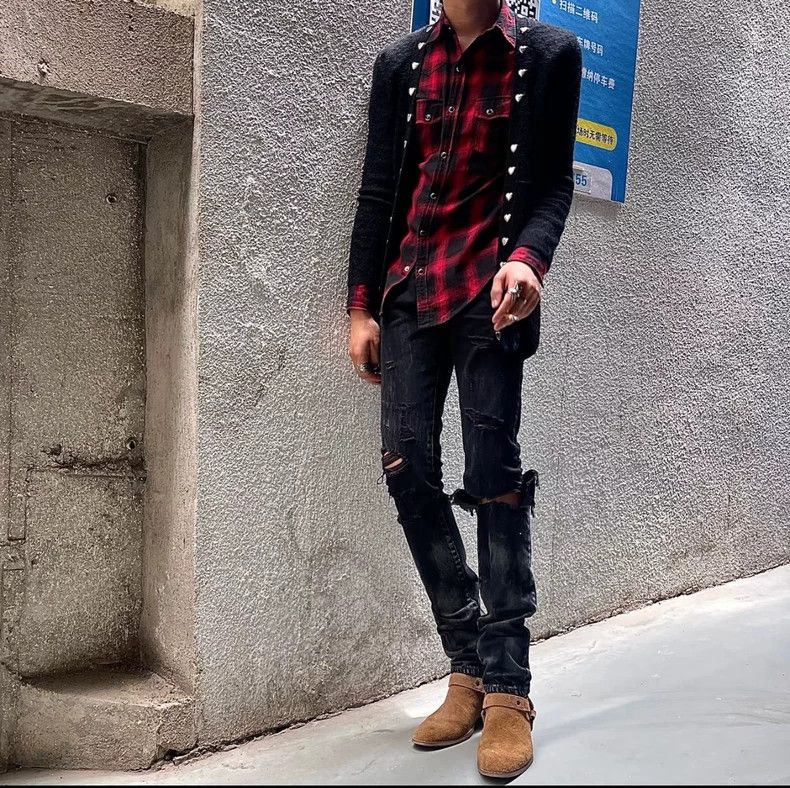 Saint Laurent Paris Saint Laurent Paris Suede buckled Chelsea boots 2505-Nextar Size US 10 / EU 43 - 5 Thumbnail