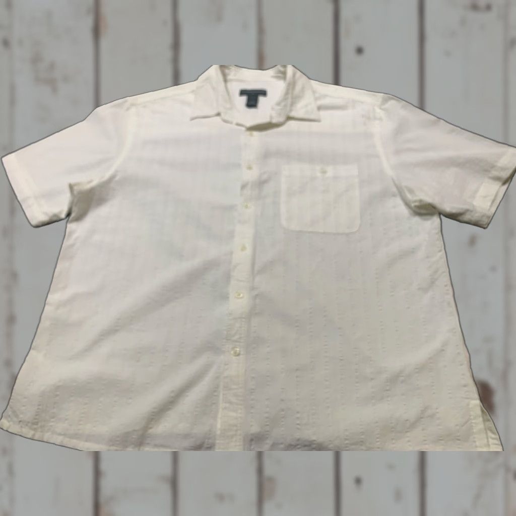 Vintage SADDLERBED Men's XL White Plaid Short Sleeve Button-Up Shirt Cotton Casual Size US XL / EU 56 / 4 - 1 Thumbnail