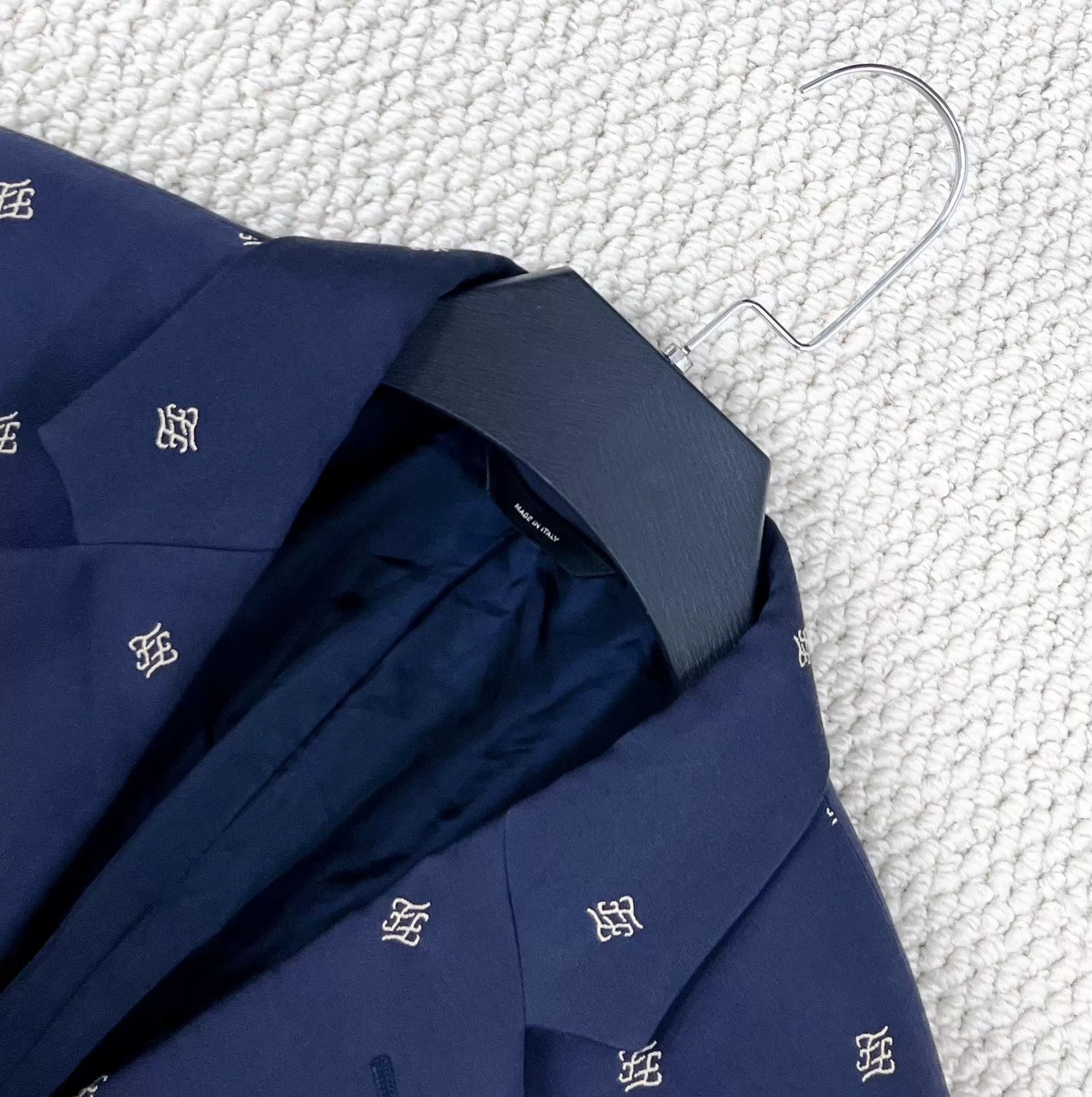 Fendi Fendi Blue Embroidered Double F Wool Blazer Size US L / EU 52-54 / 3 - 3 Thumbnail
