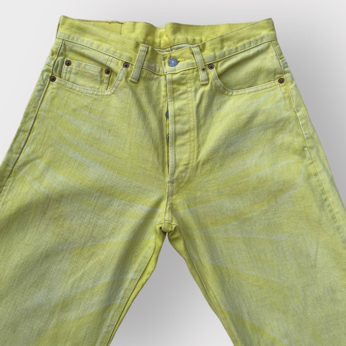 Yohji Yamamoto SS02 Runway Yellow Wash Jeans Size US 32 / EU 48 - 4 Thumbnail