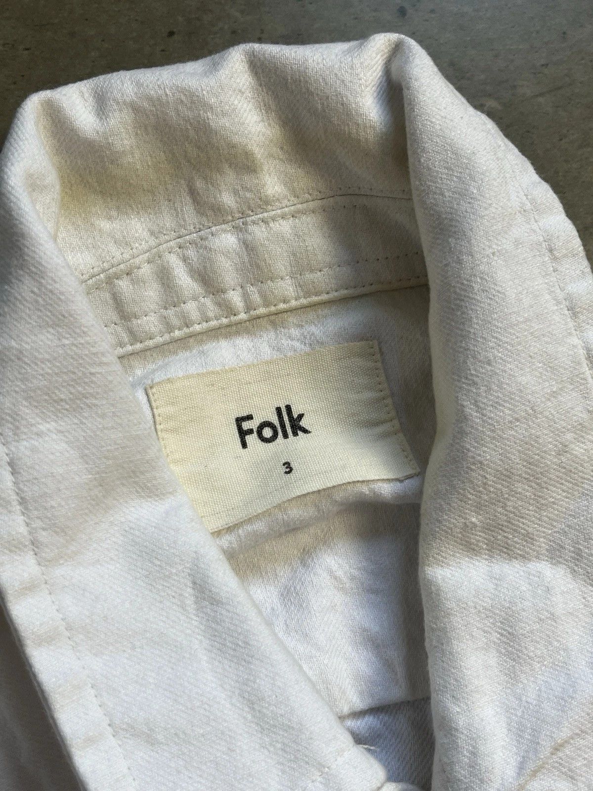 Folk Folk White Cotton Linen Overshirt Size US L / EU 52-54 / 3 - 7 Thumbnail