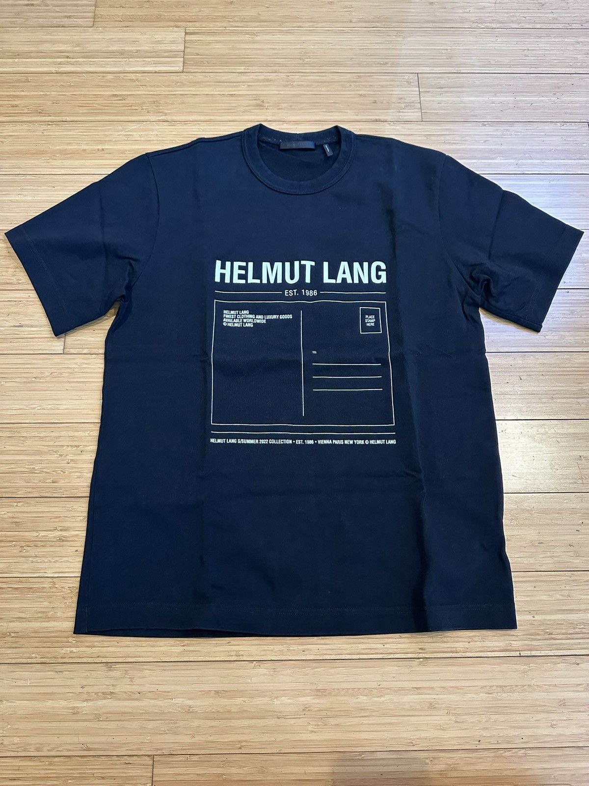 Helmut Lang Helmut Lang Black Graphic Logo Tee Size M Portugal Size US M / EU 48-50 / 2 - 2 Thumbnail