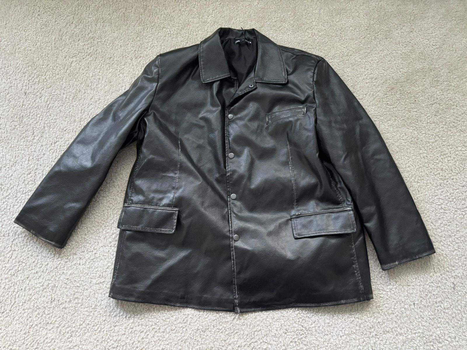 Zara Zara Leather Jacket Size US L / EU 52-54 / 3 - 1 Thumbnail