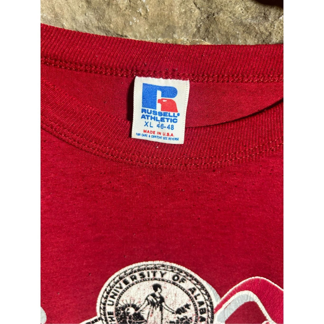 Russell Athletic Vintage 1990s single stitched university of Alabama red whit Size US XL / EU 56 / 4 - 3 Thumbnail